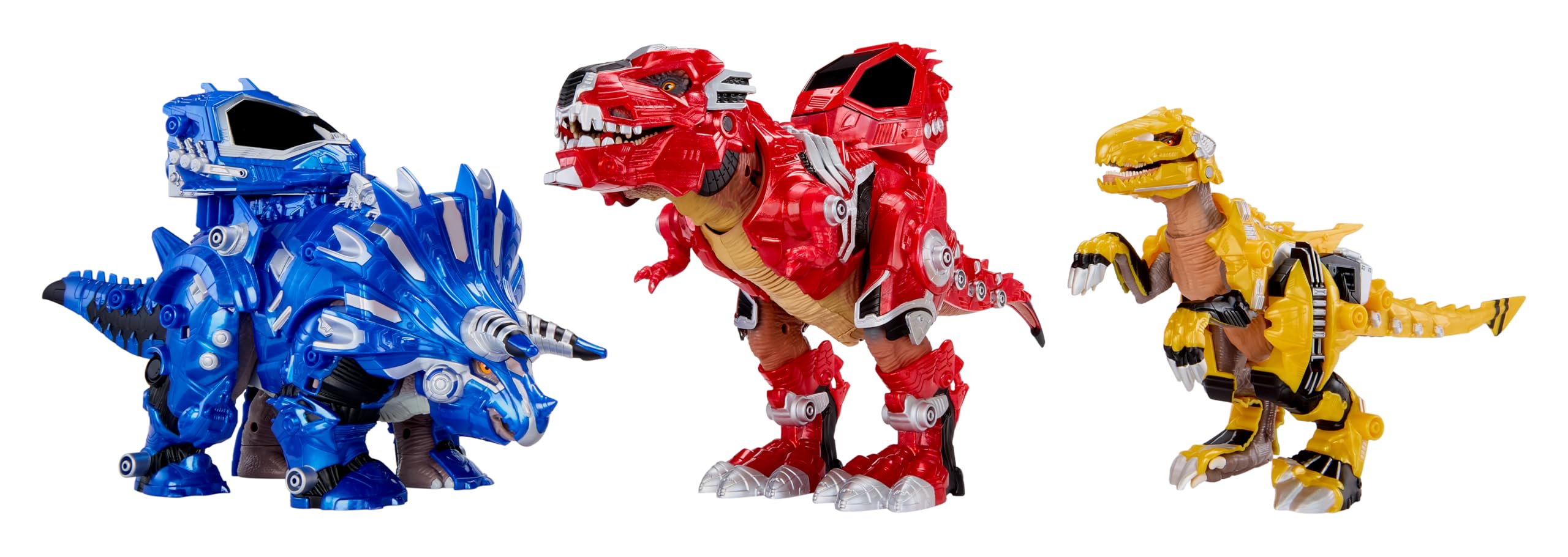 Armorsaurs Armor-Up Yellow Raptor Dinosaur Blaze Action Figure | 7 Removable Armour Pieces | Ages 6+ 6