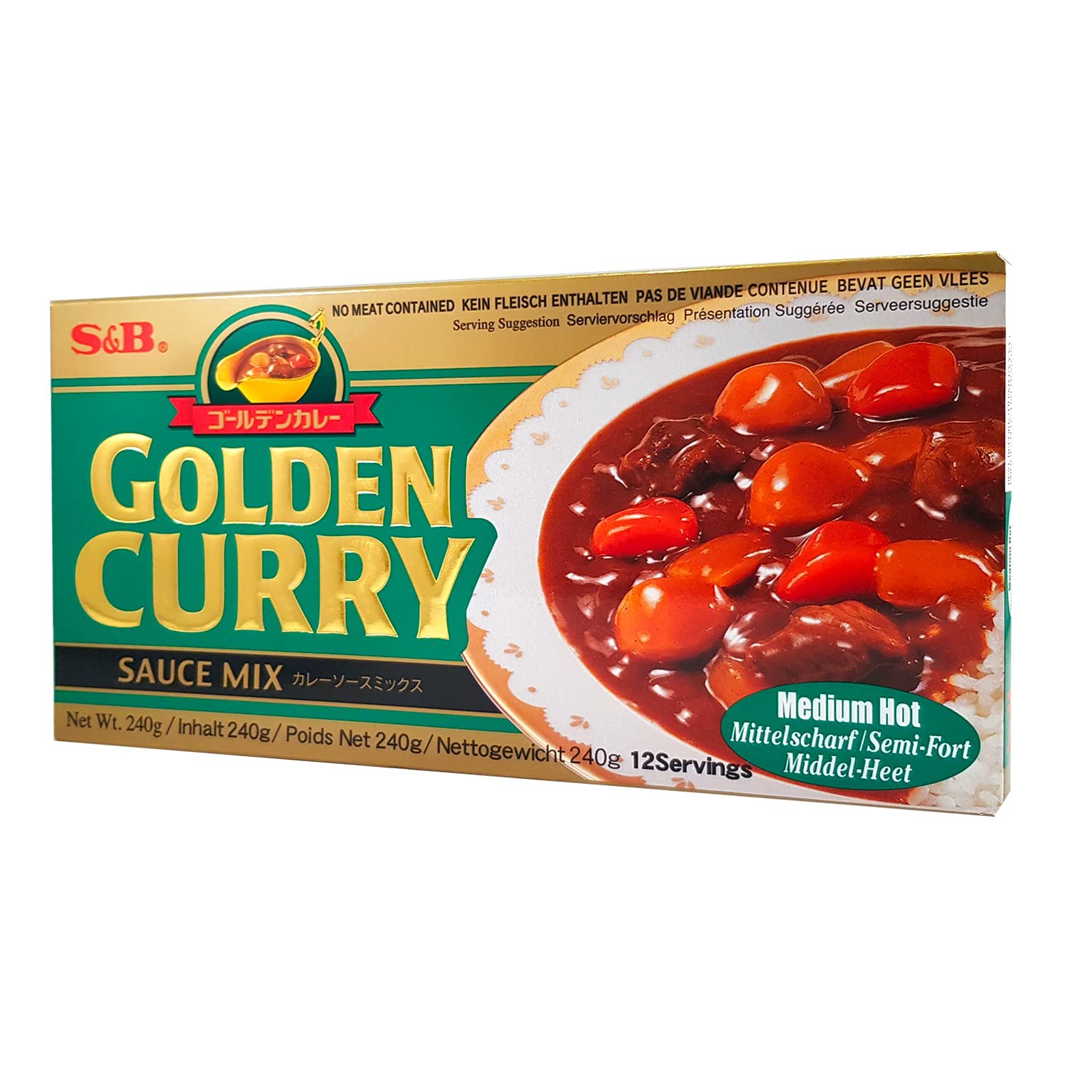 S&B Golden Curry Medium Hot Roux - 220g