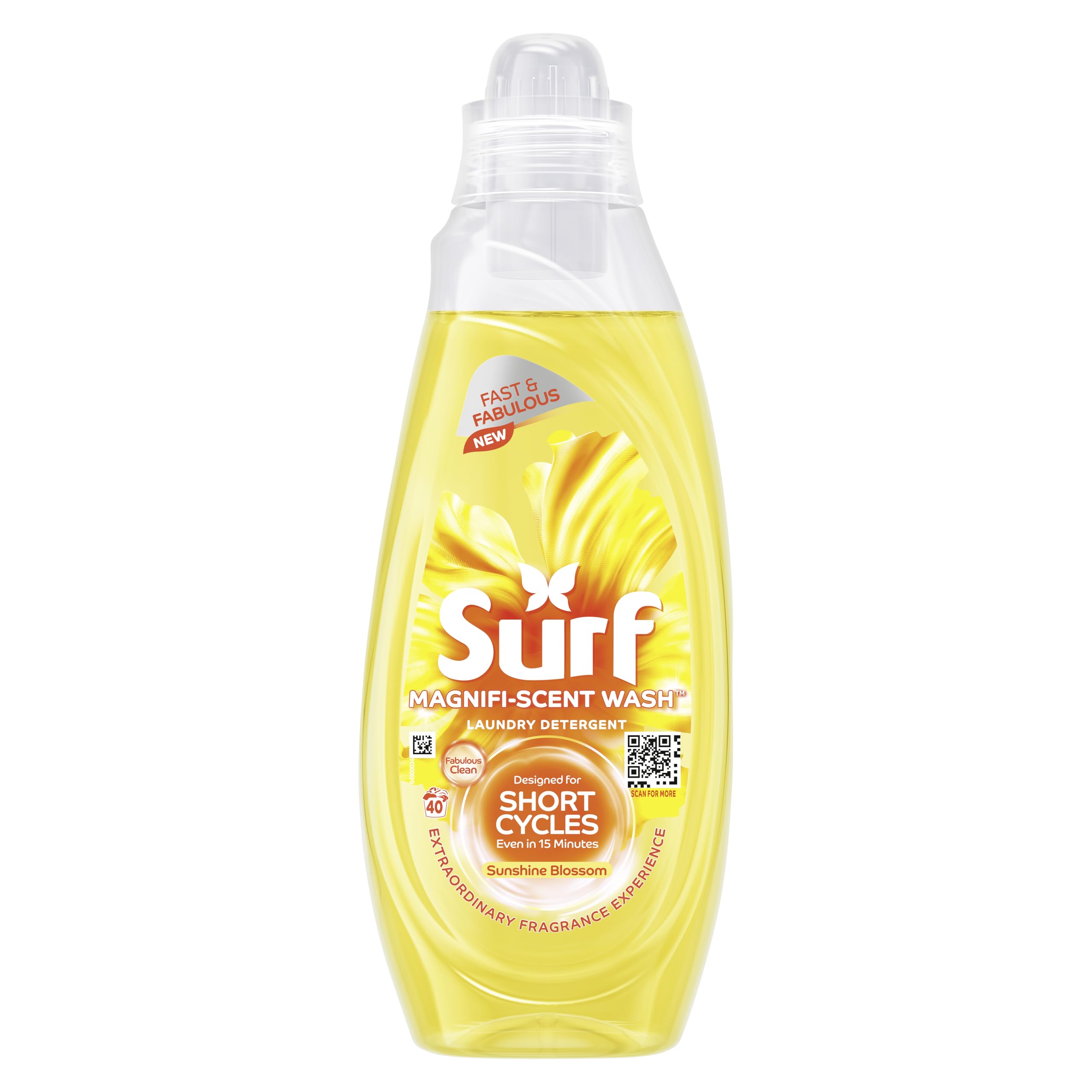 Surf Magnifi-Scent Wash Sunshine Blossom Laundry Liquid for Short Cycles | 1.08 L 1