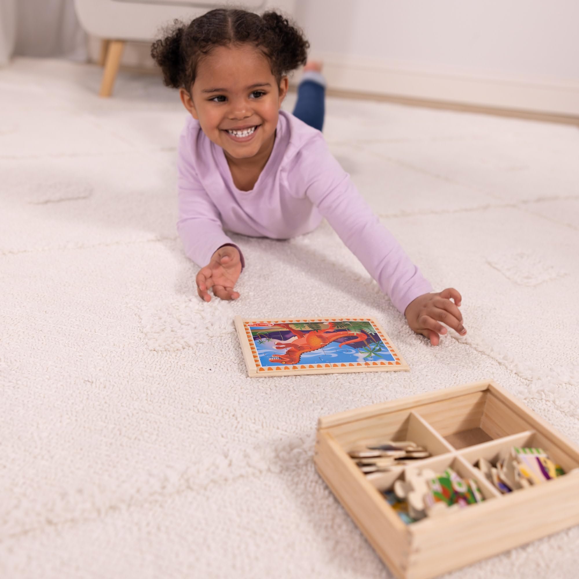 Melissa & Doug Dinosaur Jigsaw Puzzles in a Box | 4 Wooden Puzzles | Ages 3-6 5