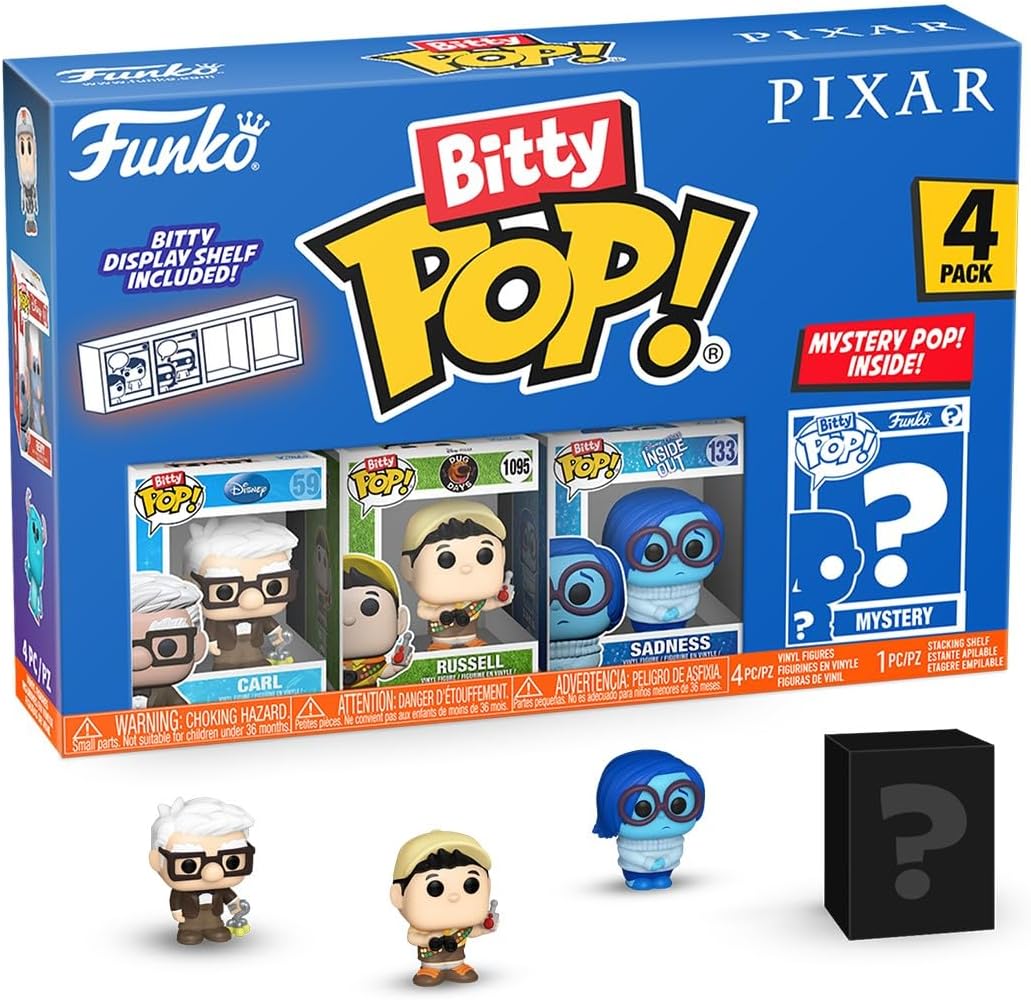 Funko Bitty Pop! Pixar - UP 4PK - Carl, Russell (Dug Days), Dug and a Surprise Vinyl Figure 1