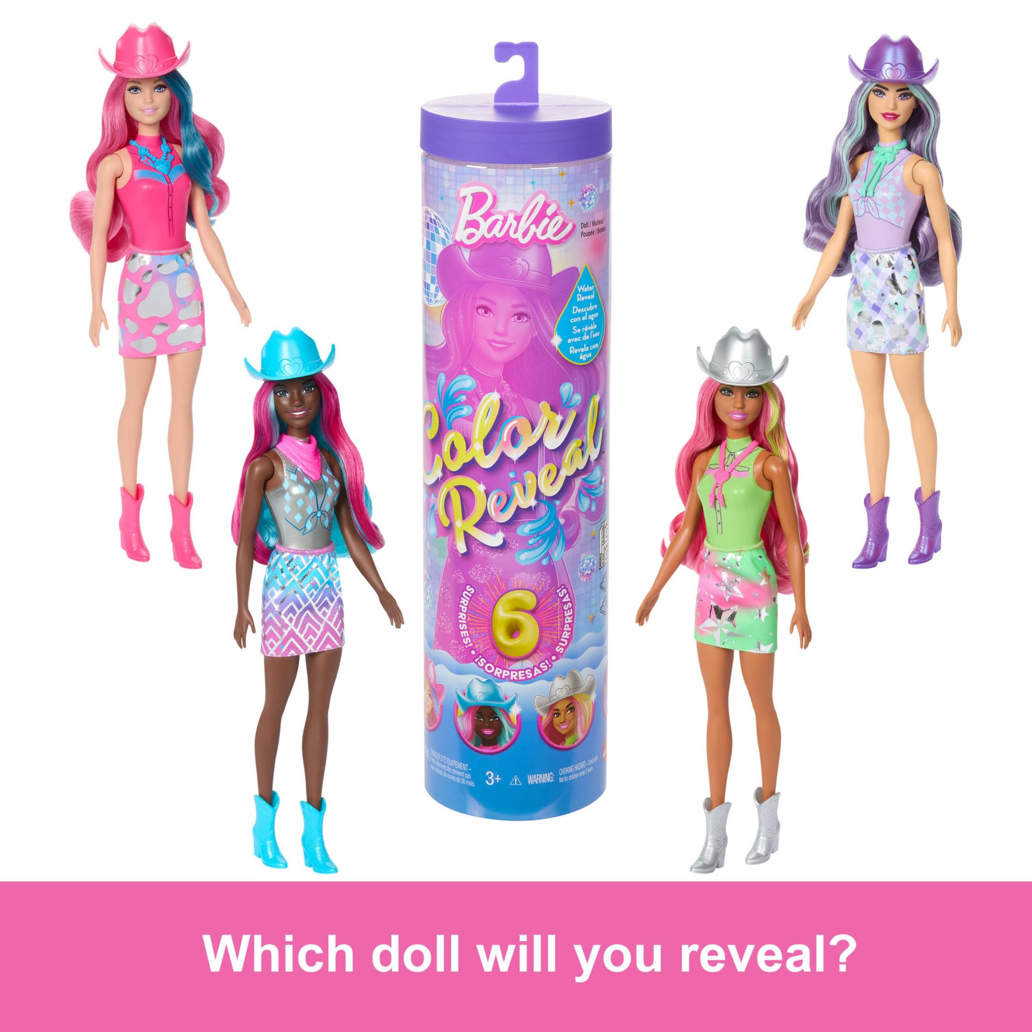 Barbie Color Reveal Doll - Disco Star Series Surprise Reveal with Color-Change Fun, Ages 3+ 3