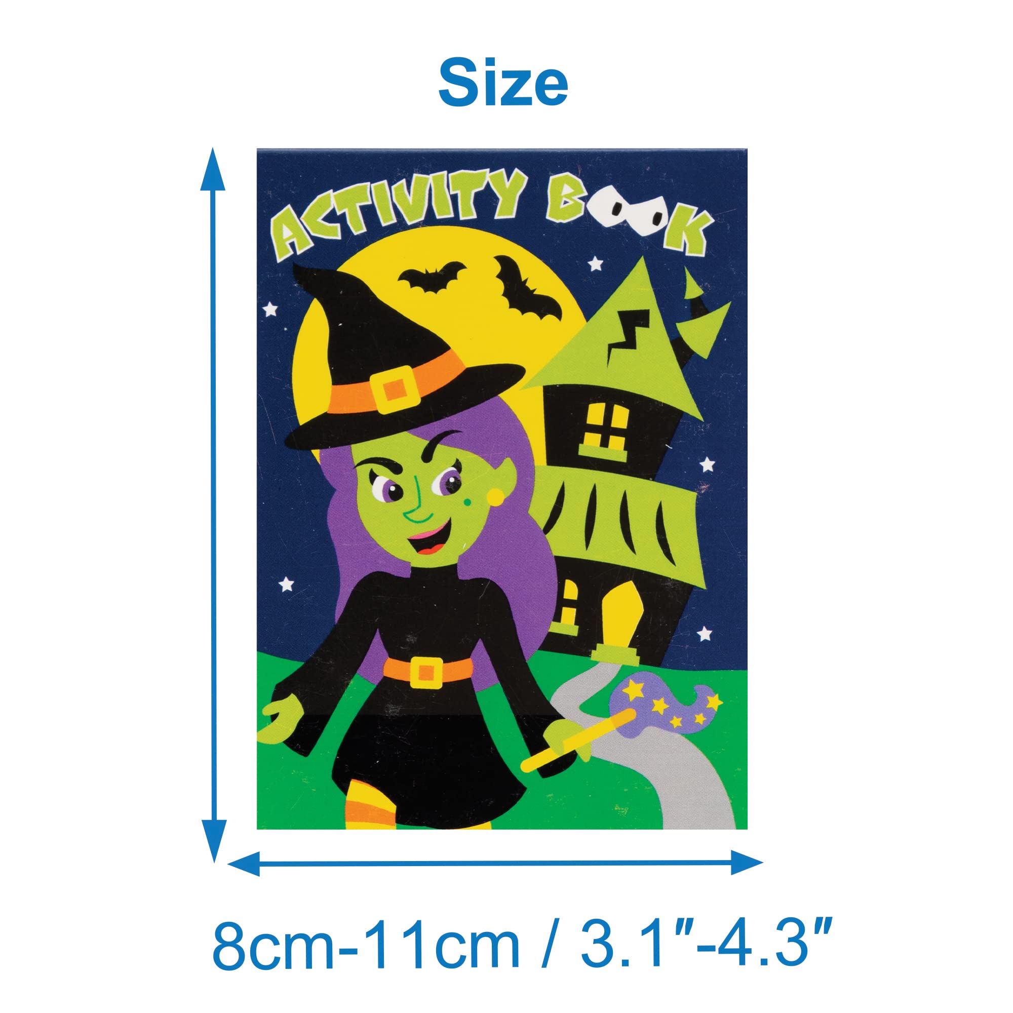 Baker Ross FE776 Halloween Mini Activity Book - 12-Pack Puzzle Books for Kids, Party Bag Fillers 2