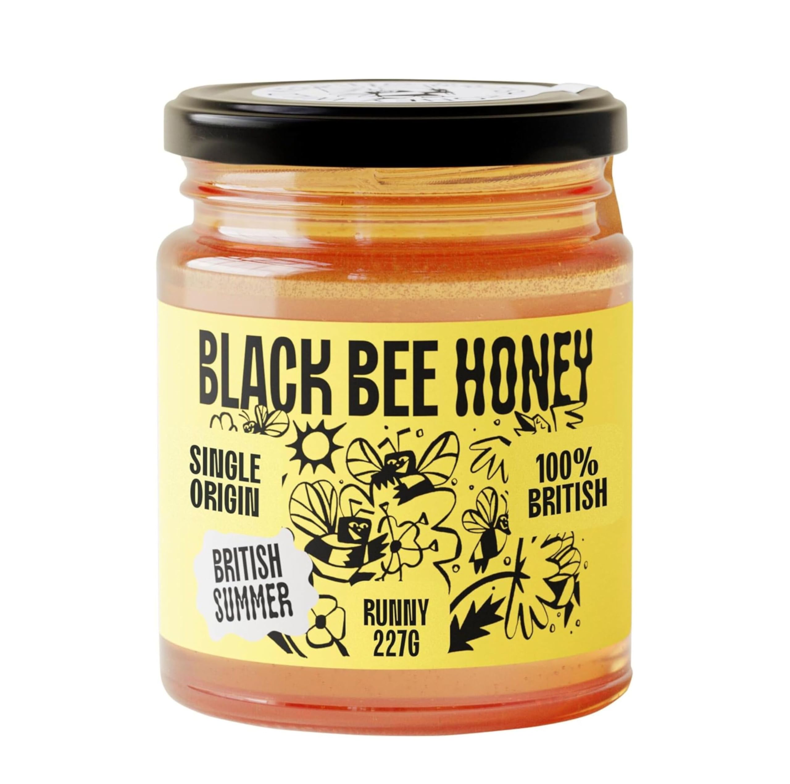 Black Bee Honey British Summer Honey - Single Origin Unpasteurised | 227g Jar 1