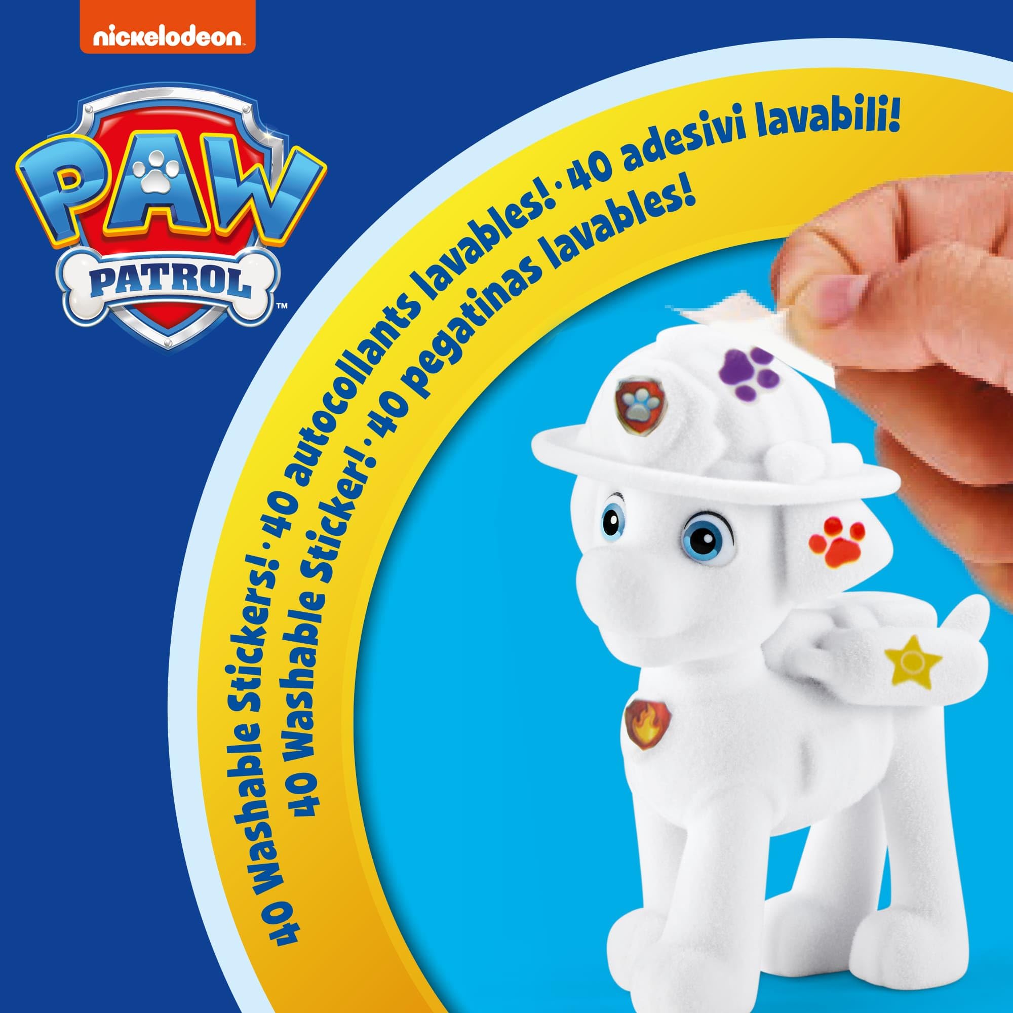 CRAYOLA Washimals Paw Patrol Activity Set - 4 Washable Plush Puppies, 6 Markers & Stickers for Creative Play 4