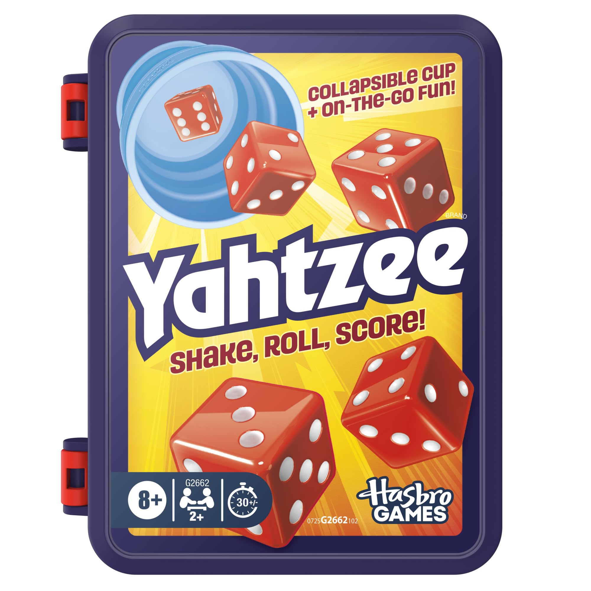 Hasbro Gaming Yahtzee Dice Game - Collapsible Cup & Storage Case | Ages 8+ | 2+ Players 1