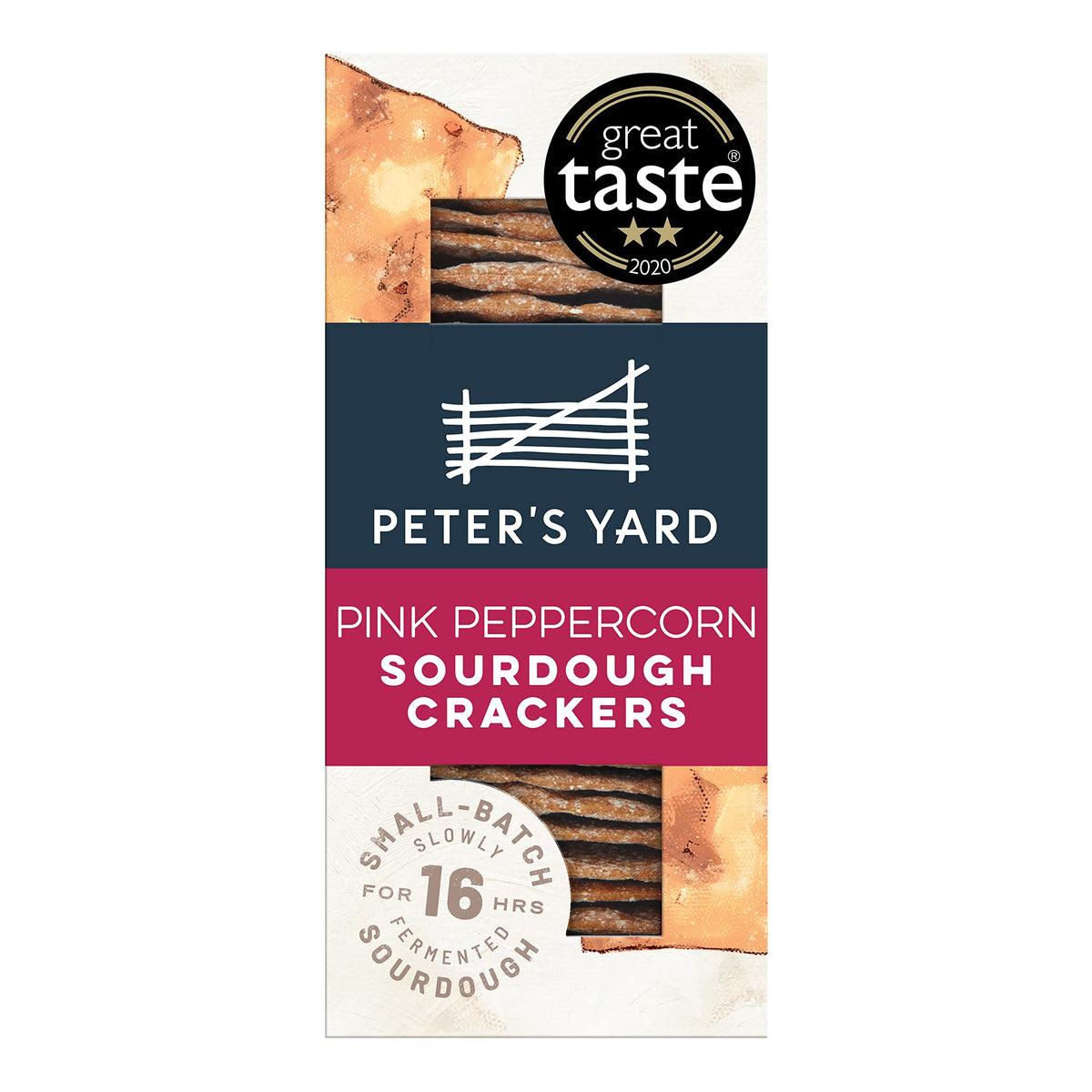 Peter's Yard Pink Peppercorn Sourdough Crackers - 90 g (Pack of 8)