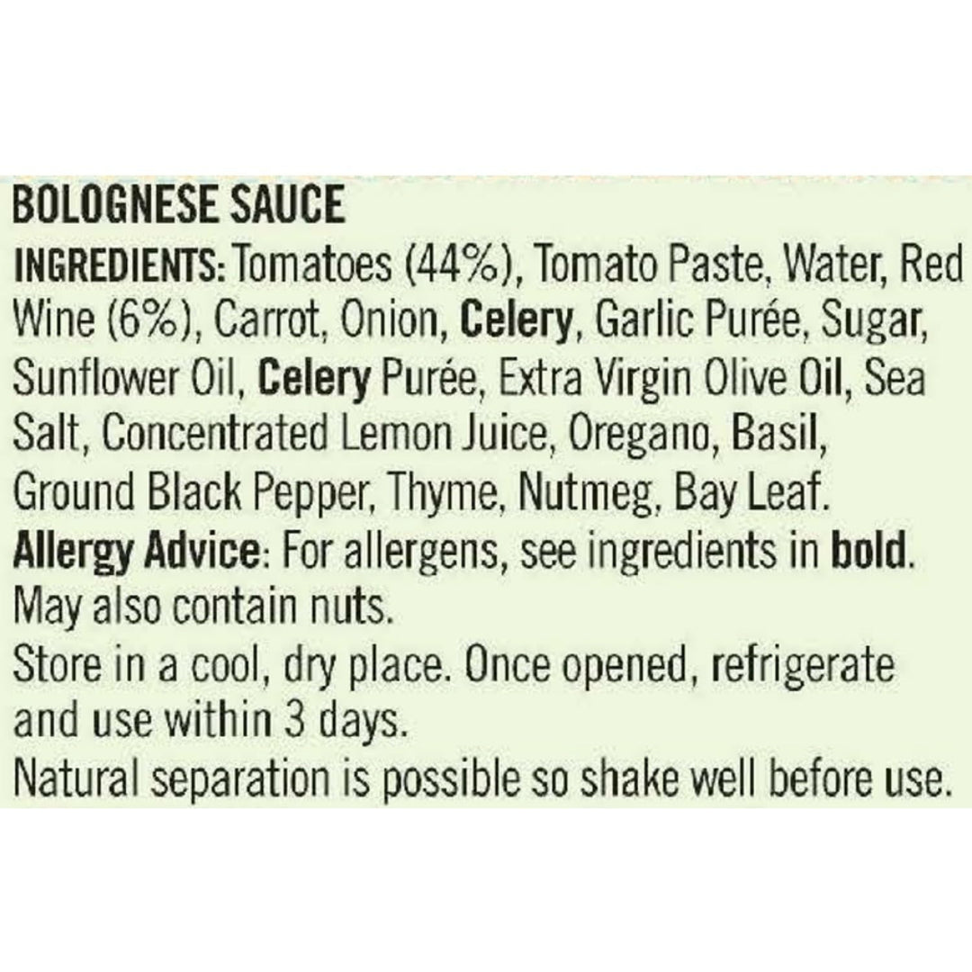 Loyd Grossman Italian Bolognese Original Sauce – Made With Italian Tomatoes, 350g