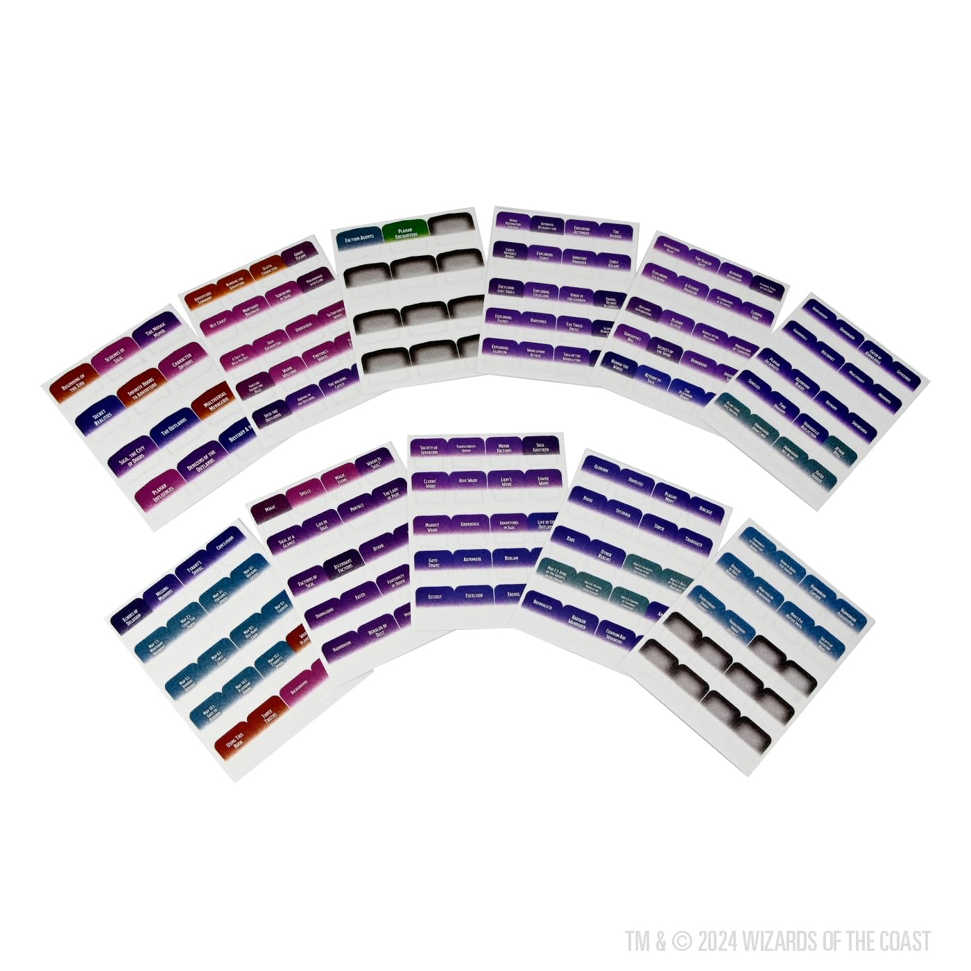 WizKids D&D Book Tabs - Planescape: Adventures in The Multiverse | 204 Tabs | Various Colours 3