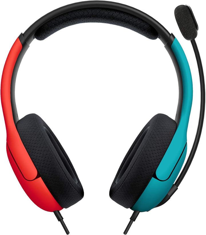 PDP LVL40 Wired Stereo Headset for Nintendo Switch - Joy-Con Blue/Red