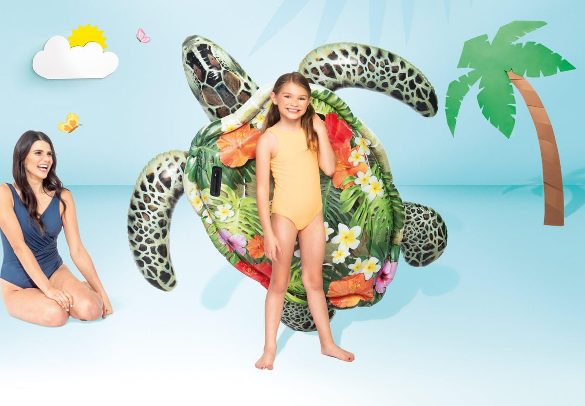Intex Inflatable Turtle Pool Raft - 191 x 171 cm, Green