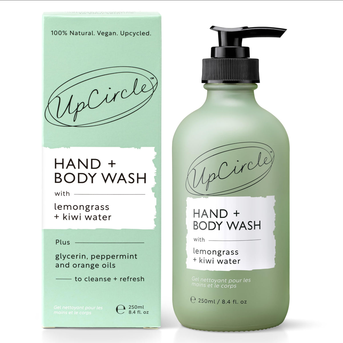 UPCIRCLE Hand + Body Wash with Kiwi Water 250ml