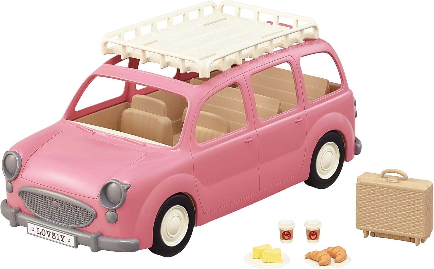 Sylvanian Families Family Picnic Van - 8-Figure Playset with Picnic Transformation 1