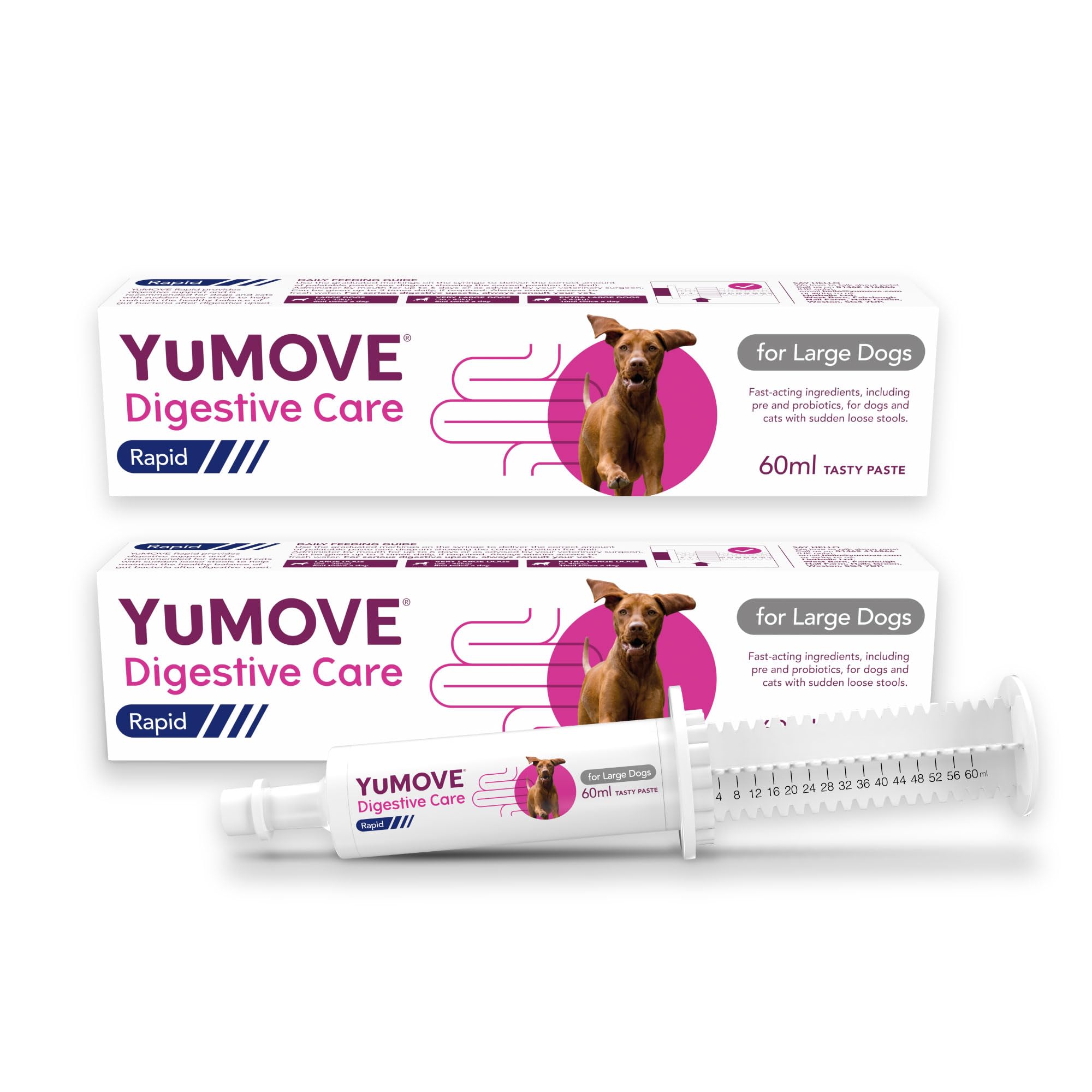 YuMOVE Digestive Care Rapid Dog Pre and Probiotic Paste for Gut Health | 2 Pack | 120ml Total 1