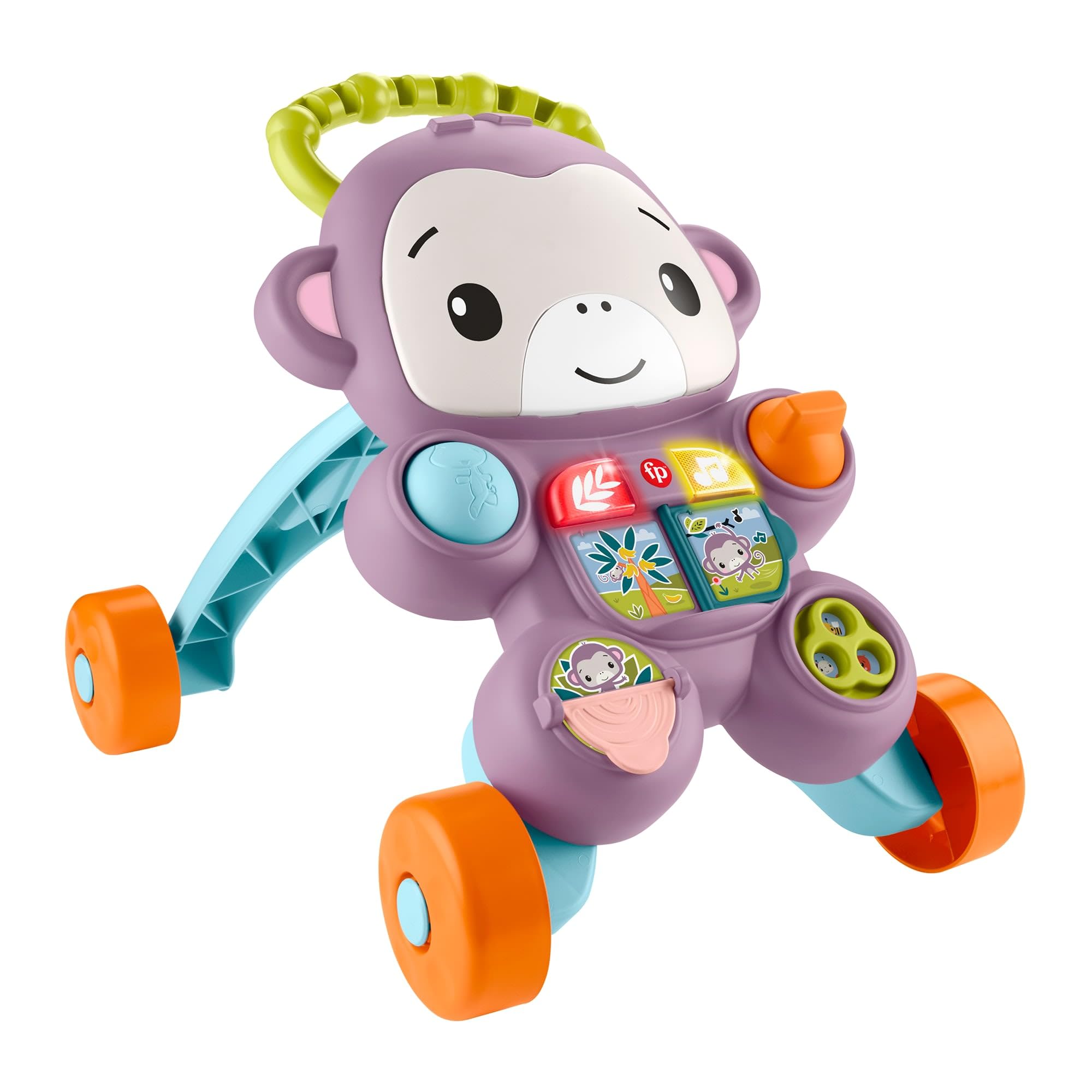Fisher-Price Learn With Me Purple Monkey Walker Toy | 7 Activities | Ages 6 Months+