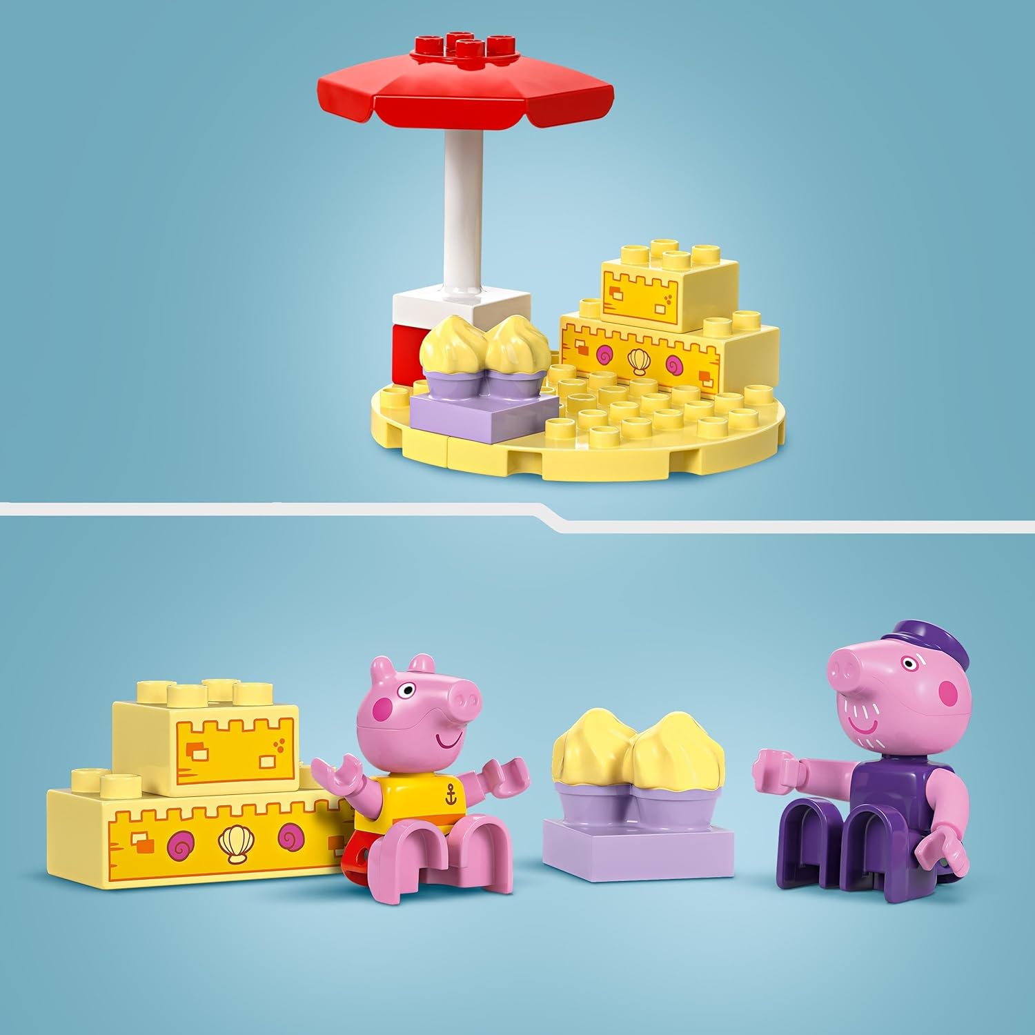 LEGO DUPLO Peppa Pig Boat Trip Playset - Floating Boat Toy for Toddlers 2+ 4