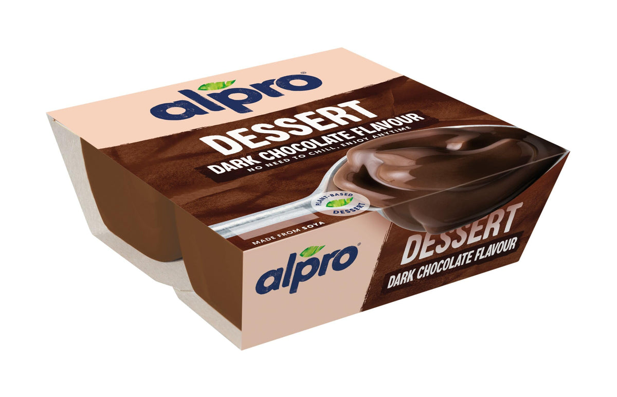 Alpro Dark Chocolate Soya Dessert Yoghurt Alternative - 24 x 125 g