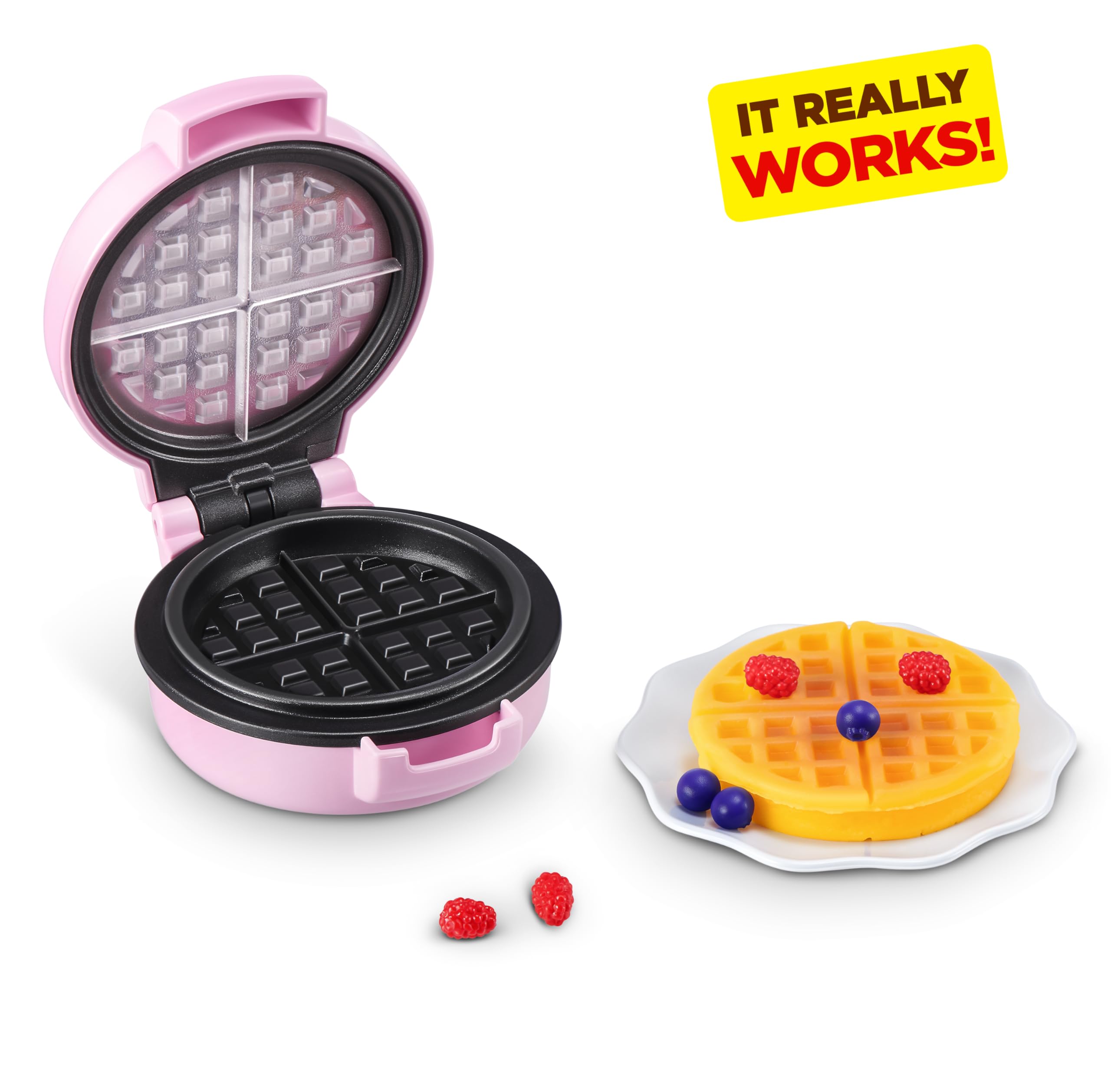 Mini Brands Magic Cook Kitchen Waffle Maker - Working UV Light, Mini Accessories | Ages 3+ 4