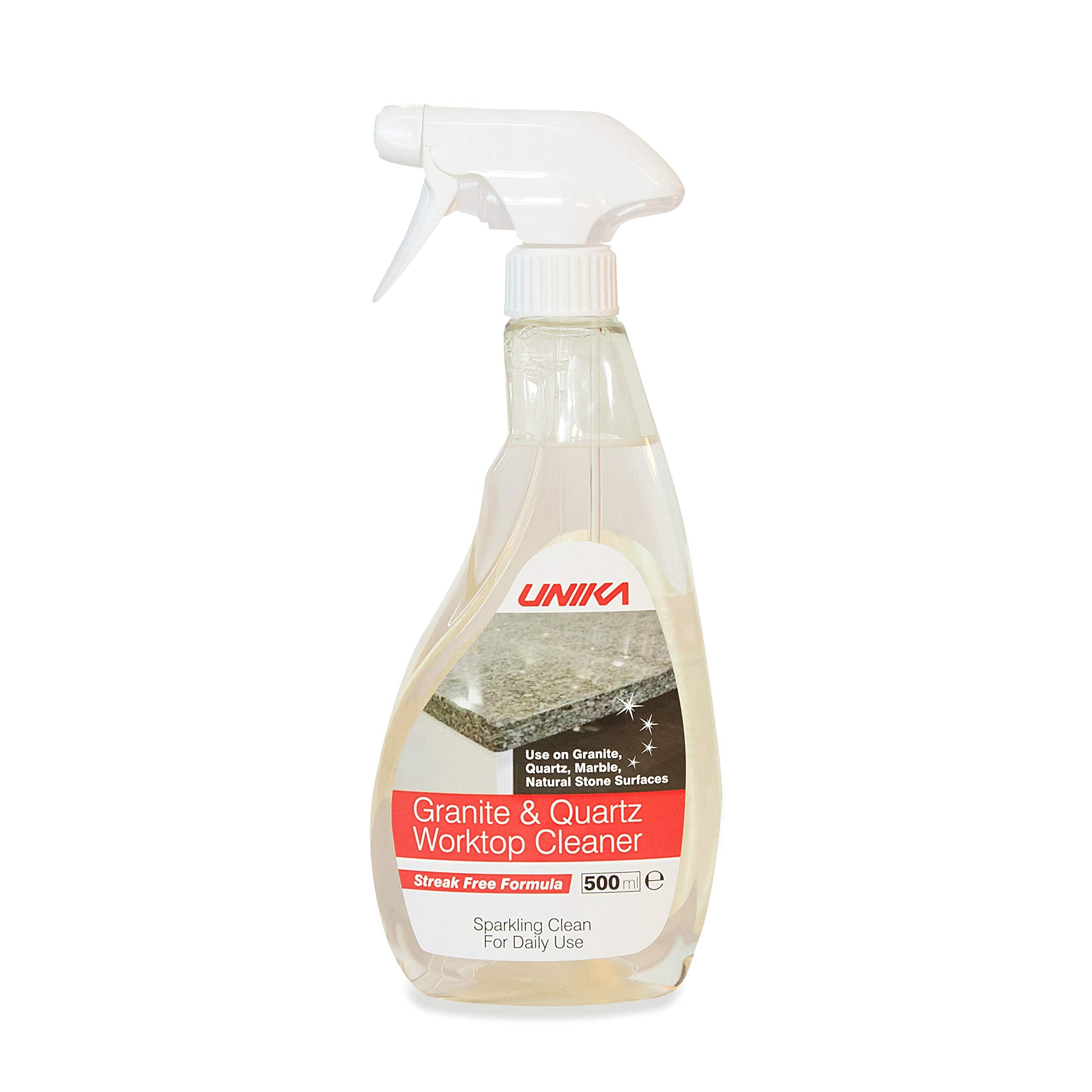 Unika Granite and Quartz Worktop Cleaner Spray - Daily Non-Abrasive Formula | 500ml