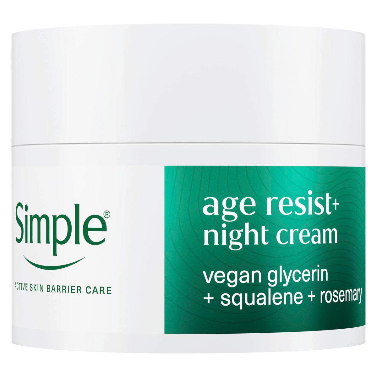 Simple Age Resist+ Night Facial Moisturiser Face Cream with Squalane - 50 ml