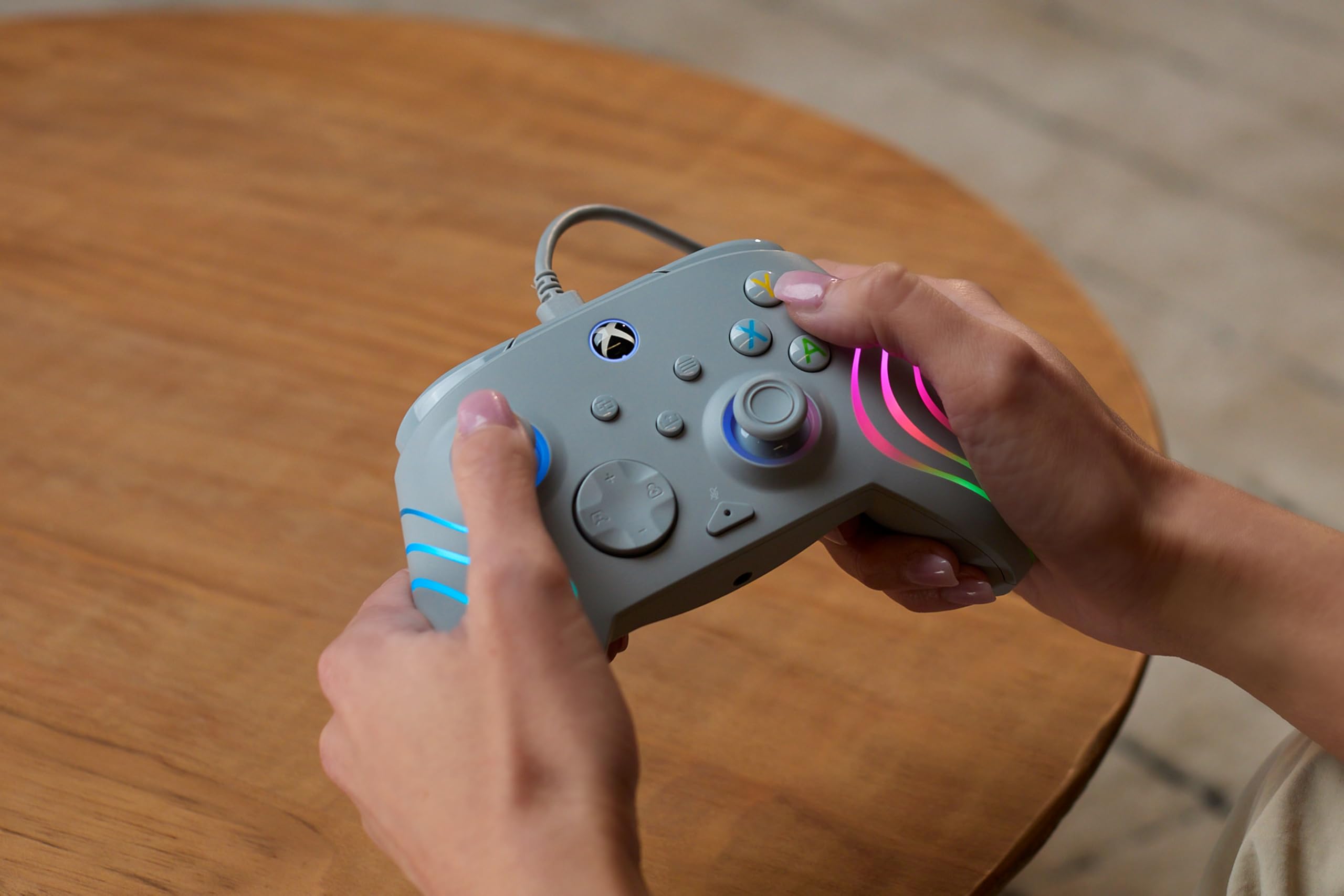 Turtle Beach Afterglow Wave Grey Wired RGB Gaming Controller for Xbox & PC 8