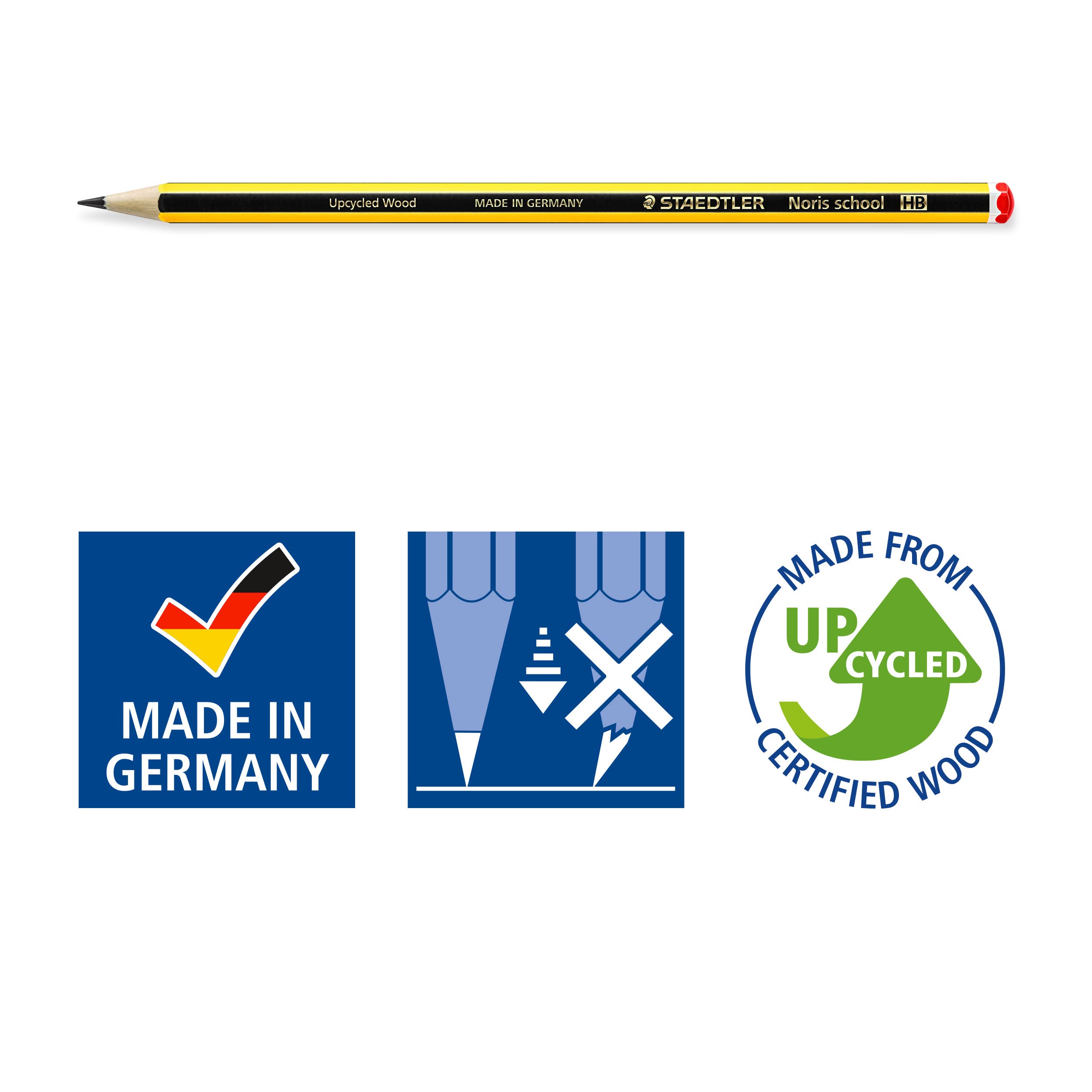 STAEDTLER Noris Graphite Pencils - HB Hardness, Break-Resistant | Pack of 10 5