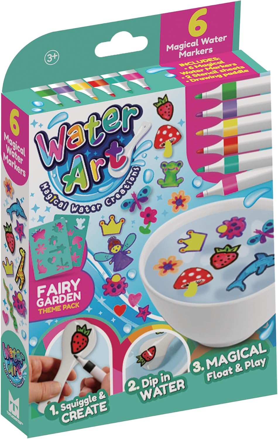 Water Art X-WA1003F Fairy Garden 6-Pen Craft Set - Arts & Crafts for Kids 1