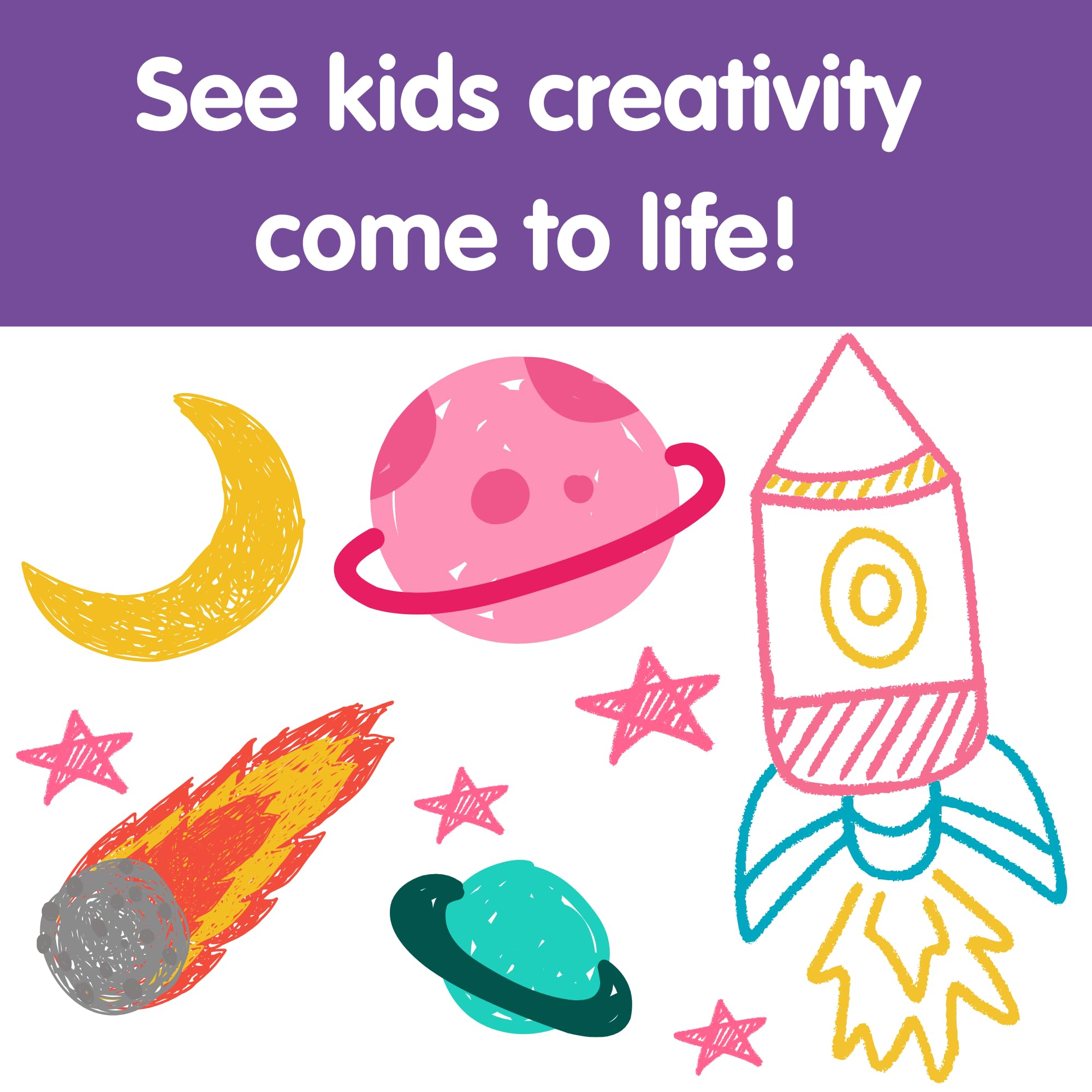 Galt Water Magic Space Reusable Colouring Book with Refillable Pen | Ages 3+ 4