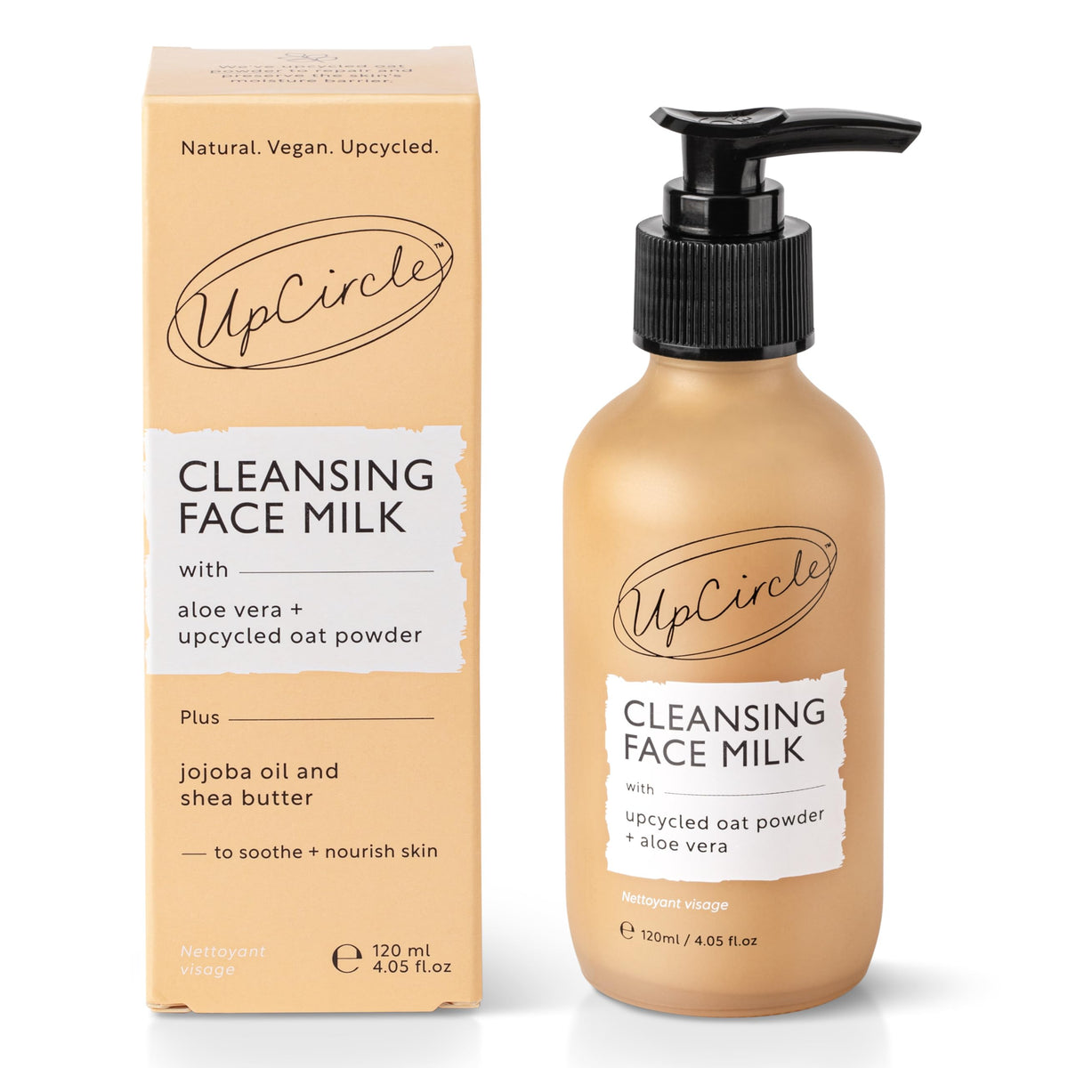 UpCircle Cleansing Face Milk with Aloe Vera + Oat Powder - 120ml
