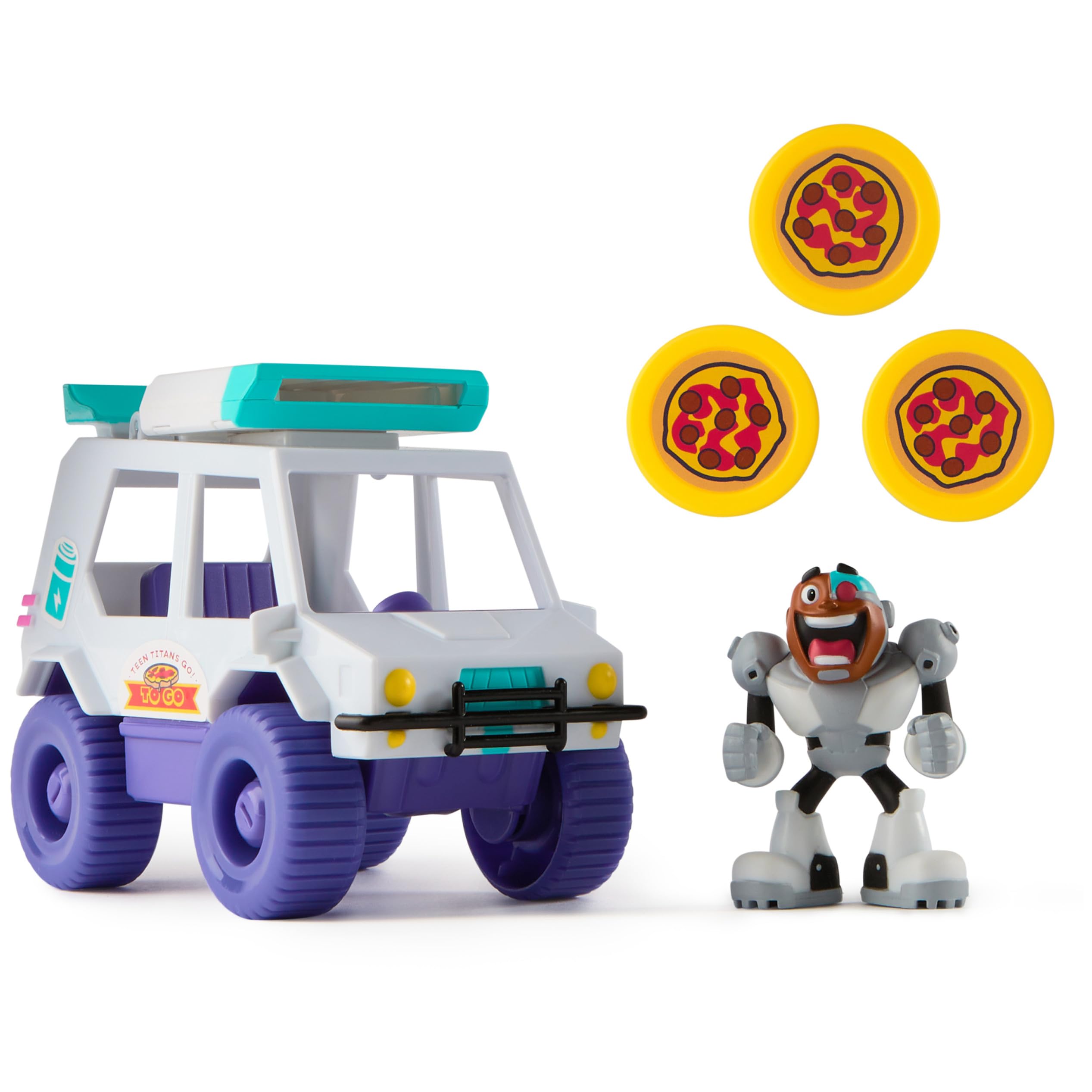 DC Comics Teen Titans Go! T-Car Pizza Launcher Playset - Ages 4+