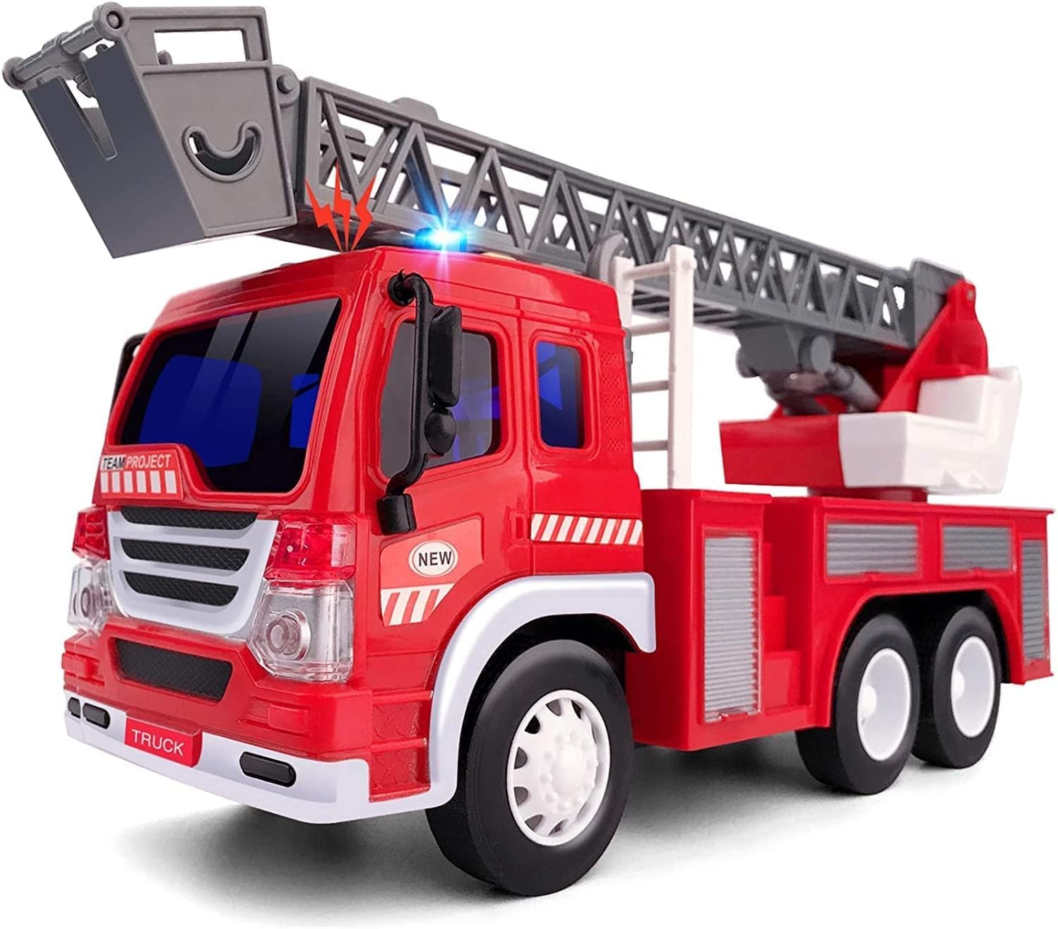 GizmoVine Fire Engine Toy - 1:16 Scale Light-Up & Sound Fire Truck for Toddlers 2-5 Years 1