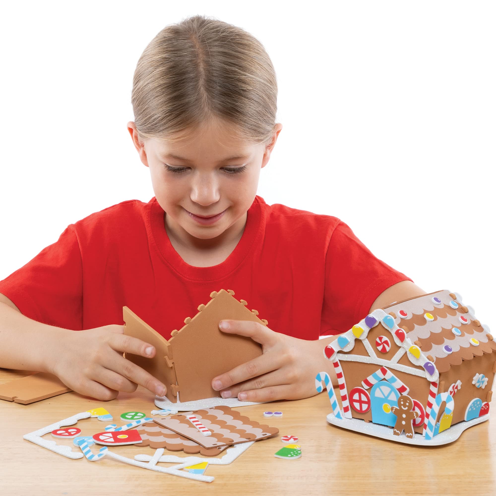 Baker Ross Gingerbread House Craft Kit - Christmas Arts & Crafts for Kids 4