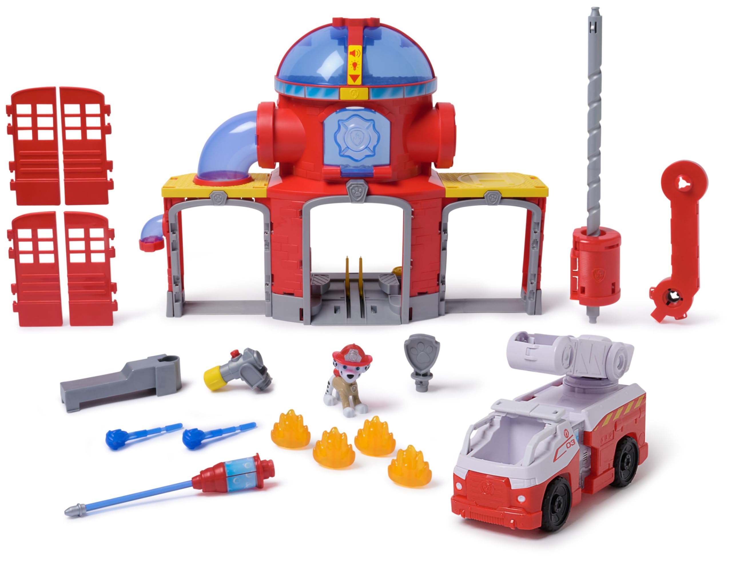 PAW Patrol Fire Rescue Command Center with Marshall Figure - Playset for Ages 3-9 2
