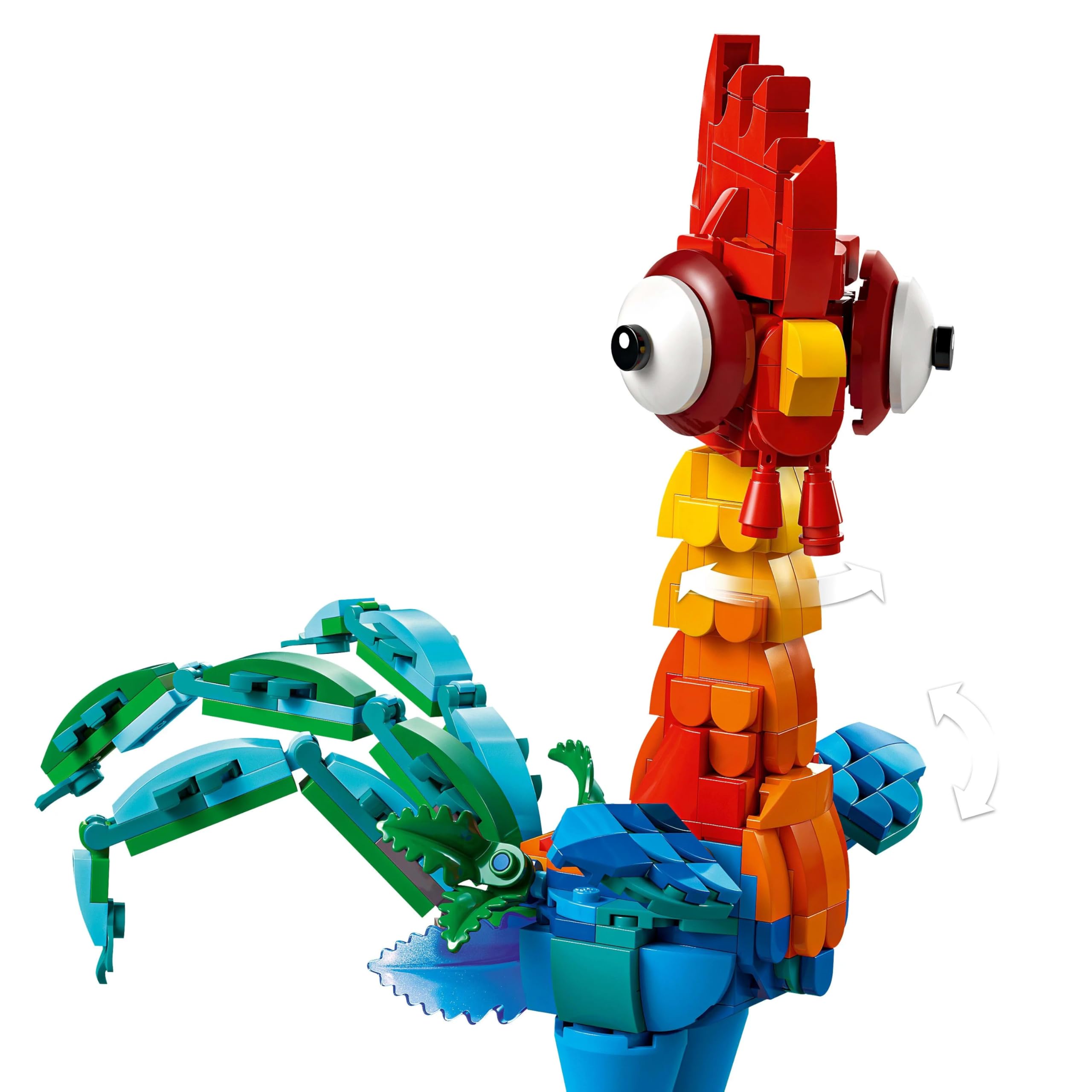 LEGO ǀ Disney Moana 2 Heihei Buildable Animal Toy - Posable Chicken Figure with Stand for Kids 9+ 7