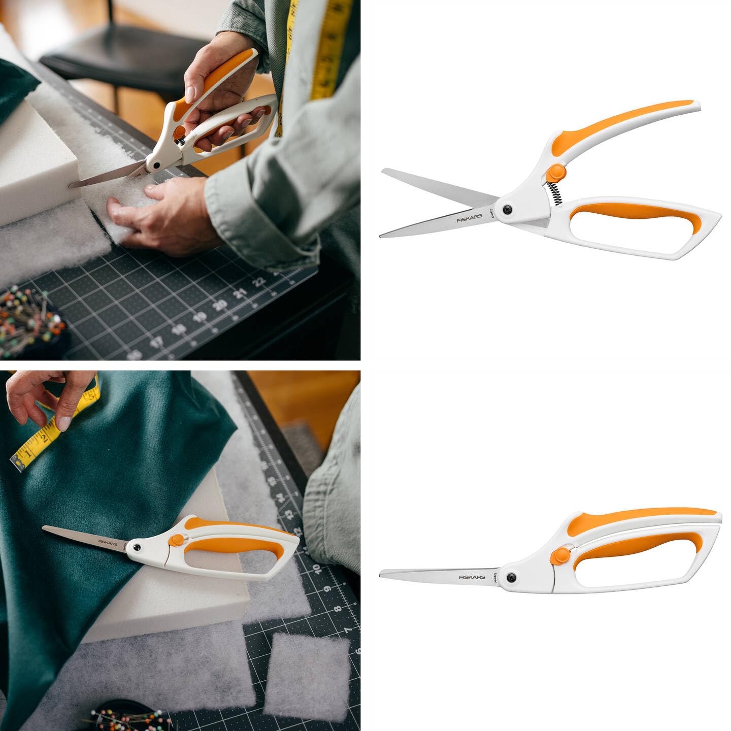 Fiskars Softgrip Fabric Scissors - 26 cm Length | RazorEdge Blades | Ambidextrous Use 3