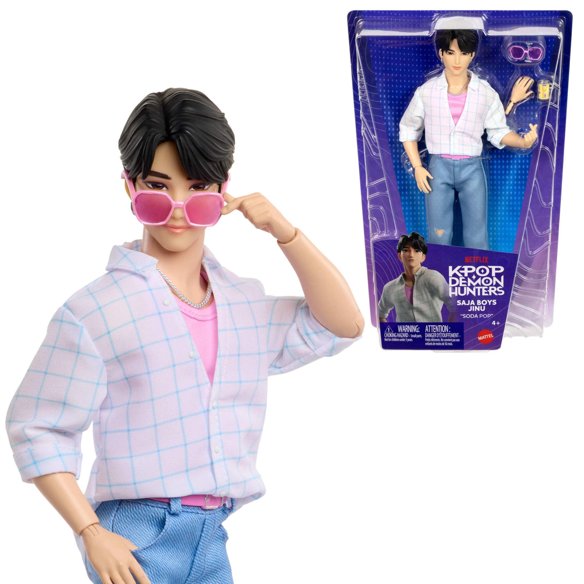 Mattel KPop Demon Hunters Saja Boys Jinu Fashion Doll | 11-Point Articulation | Ages 4+ 1