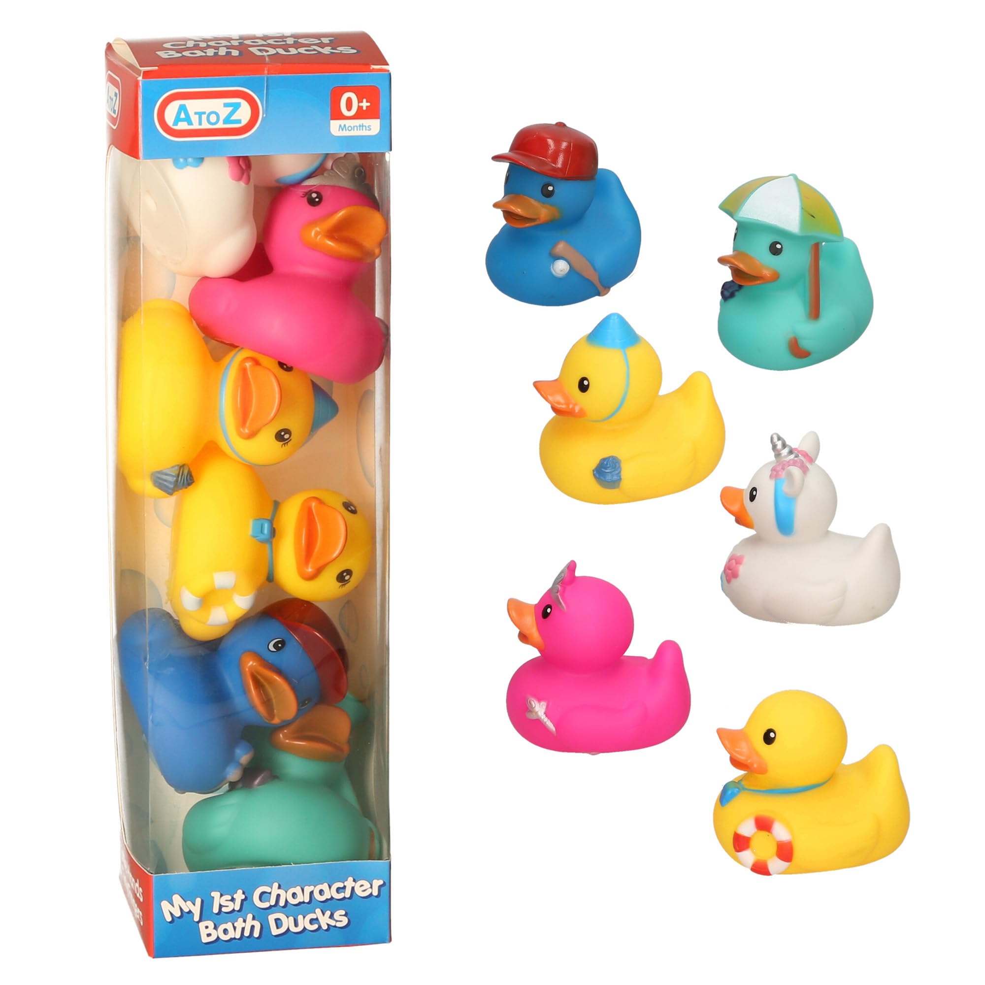 Atoz Rubber Duck Bath Toy Set - 6 Pack | Ages 0+ Months | Vinyl Material 1