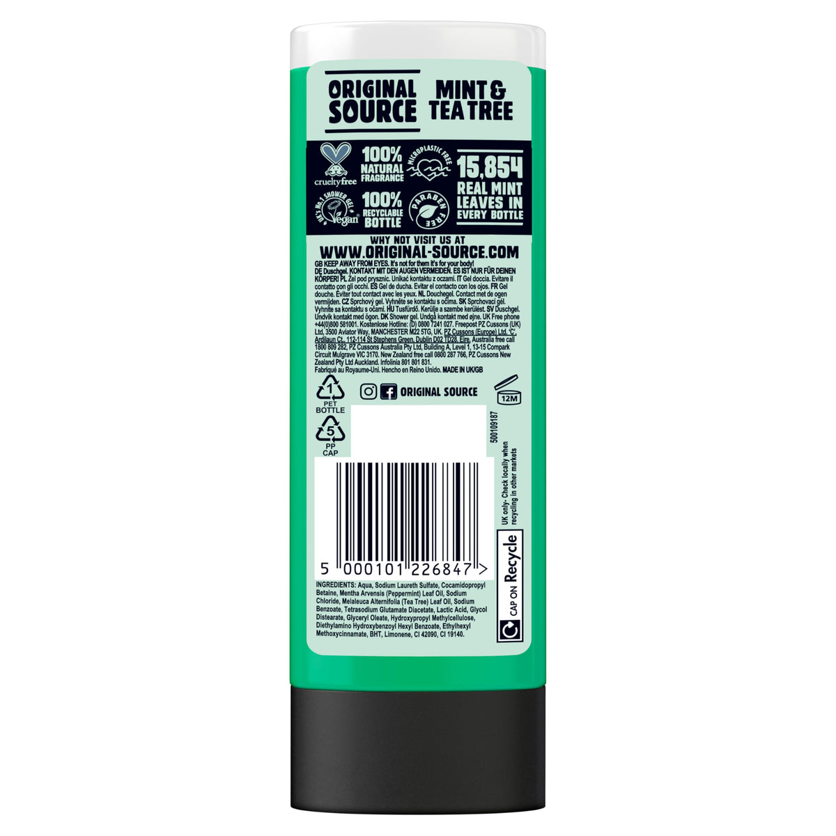 Original Source Shower Gel Mint & Tea Tree - 500 ml | Freshening | Gel 3