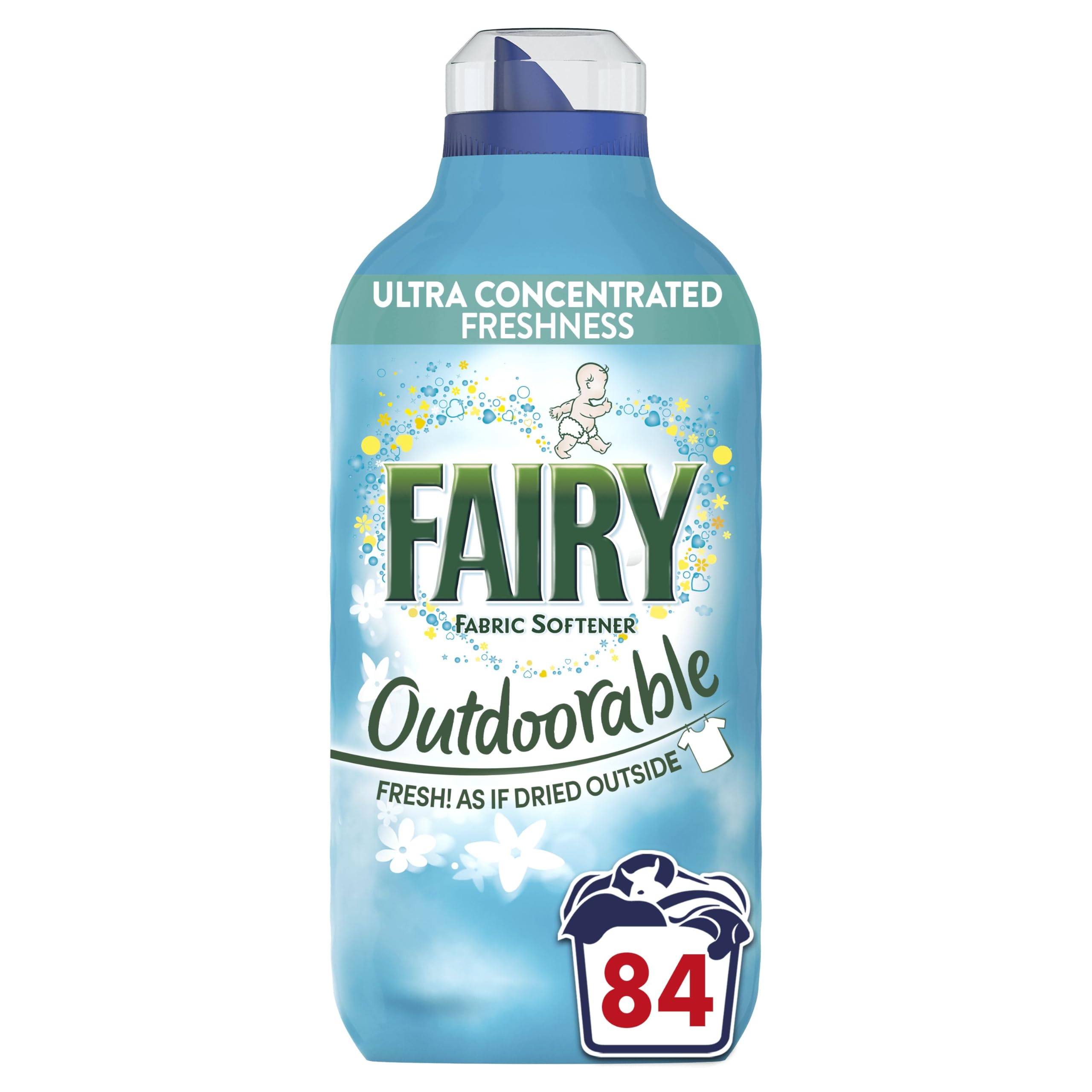 Fairy Non Bio Outdoorable Liquid Fabric Softener - 84 Washes, Ultra Concentrated, 1.18L