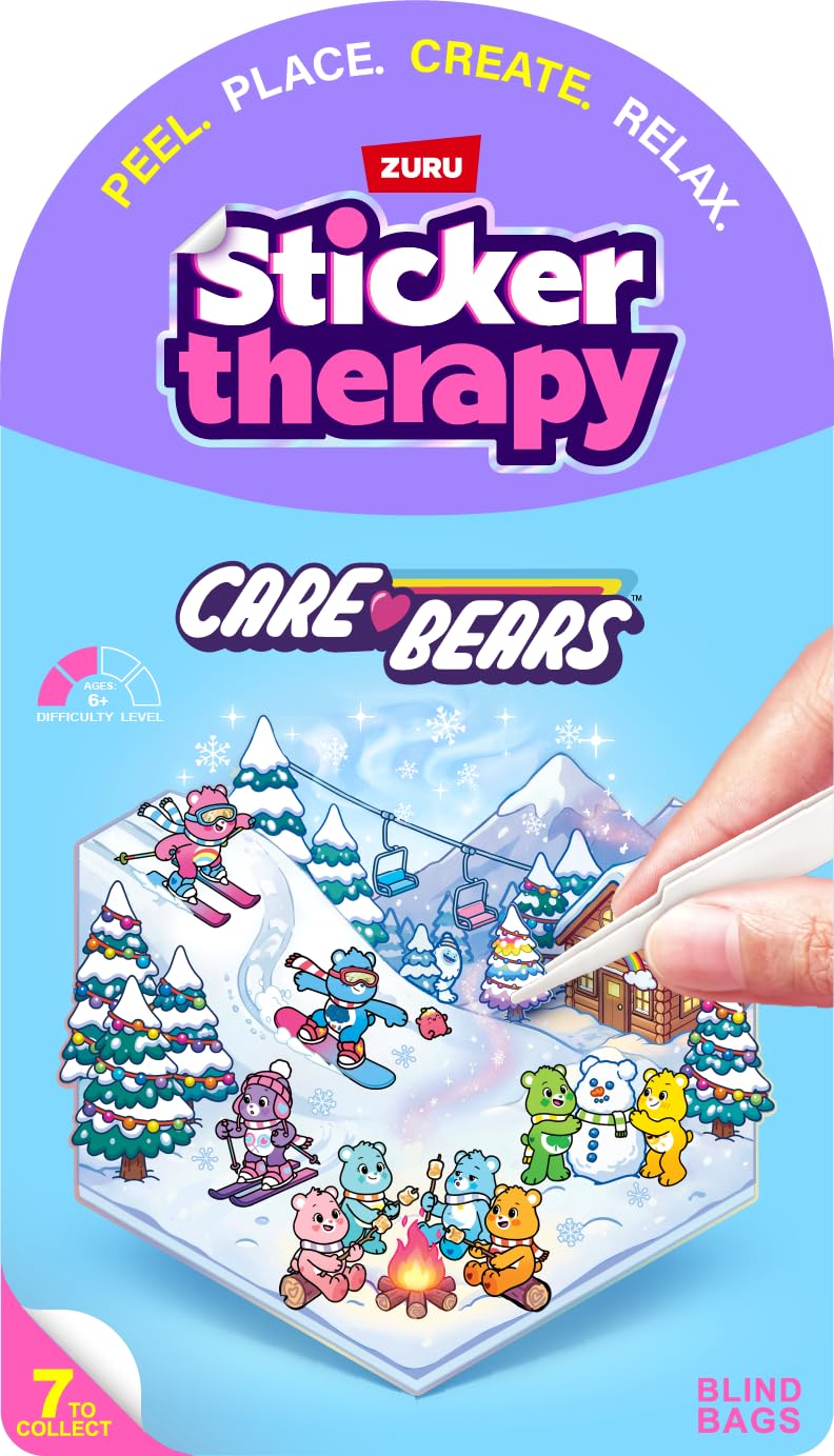 Sticker Therapy Care Bears - 7 Pack Sticker Activity Kit | Screen-Free Fun | Ages 3+ 1