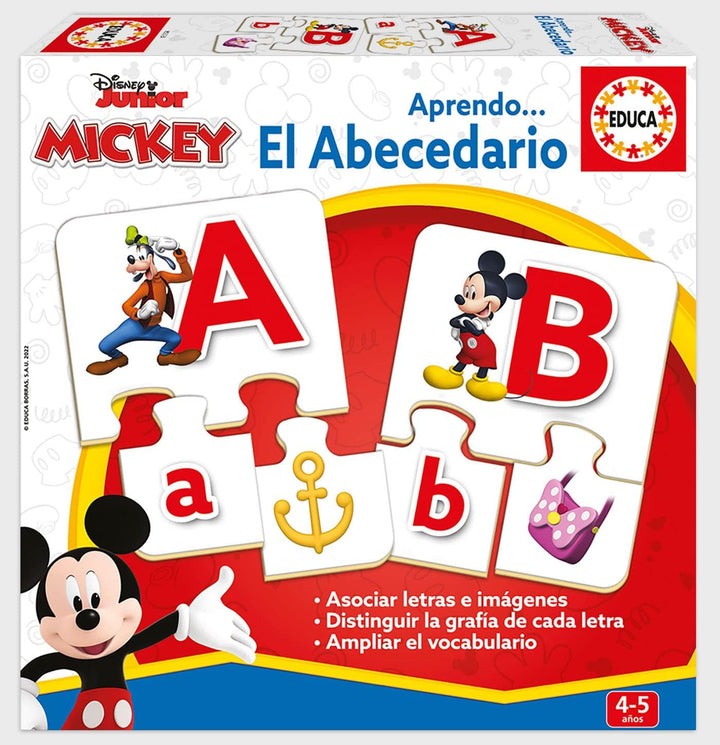 Educa Learn The Alphabet with Mickey and His Friends Educational Board Game (81 Pieces)