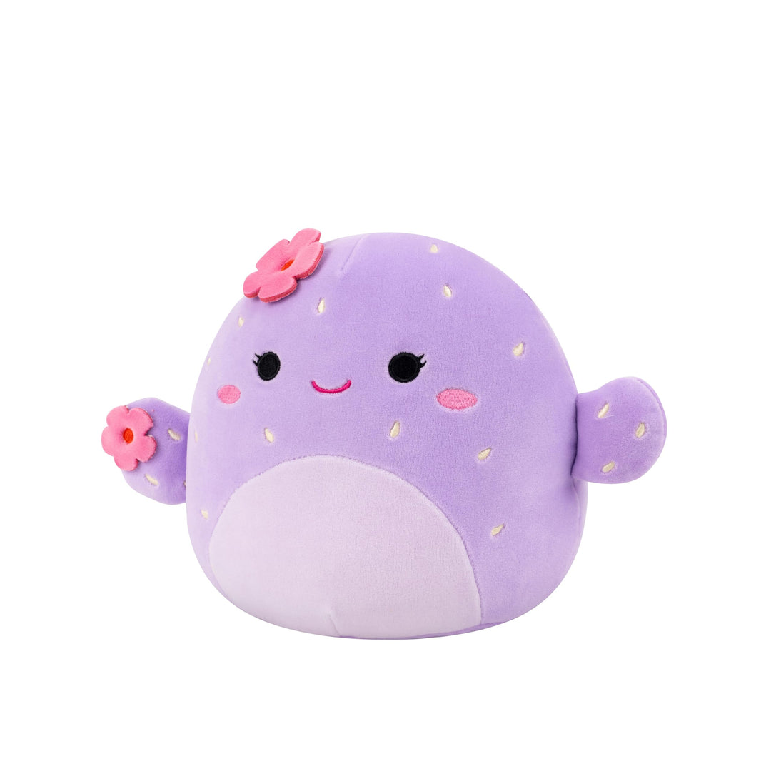 Squishmallows Adrienne the Purple Barrel Cactus - 7.5-Inch Plush Toy for Kids 3 Years and Up