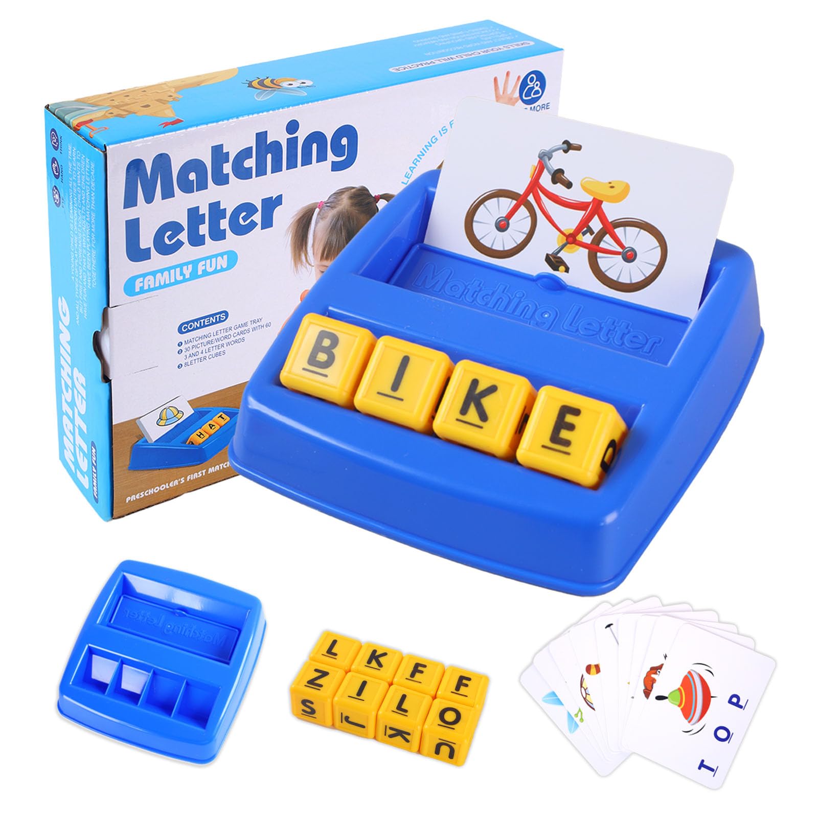 MOXYOY Educational Spelling Matching Game - Learning Toy for Kids Ages 3+ 1