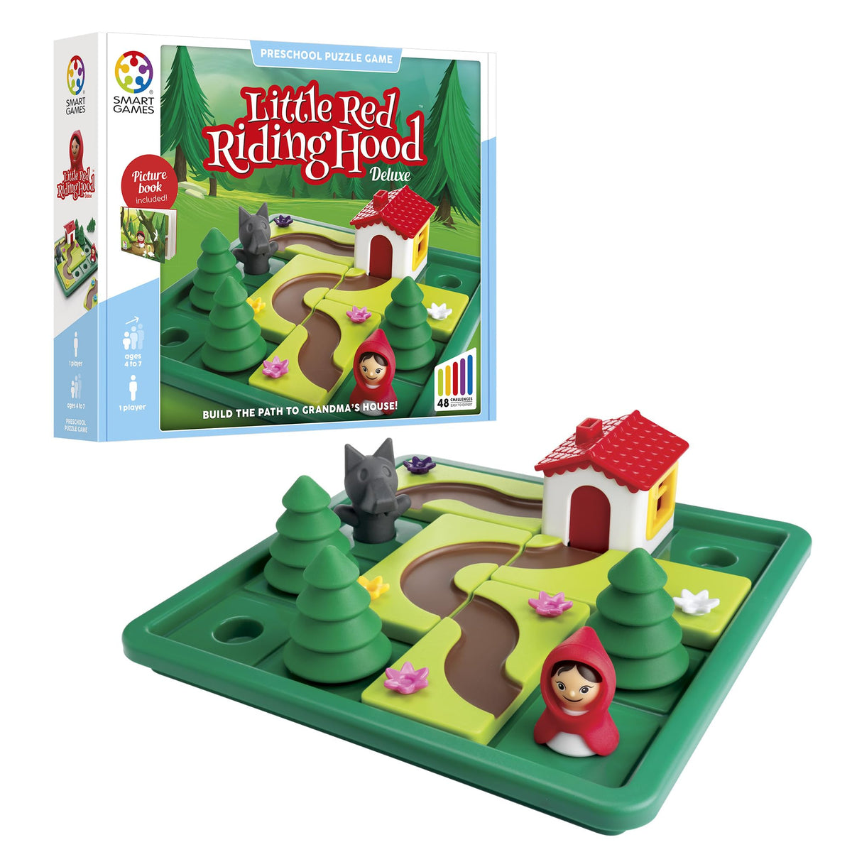 SmartGames Little Red Riding Hood Board Game - 48 Challenges, 1 Player
