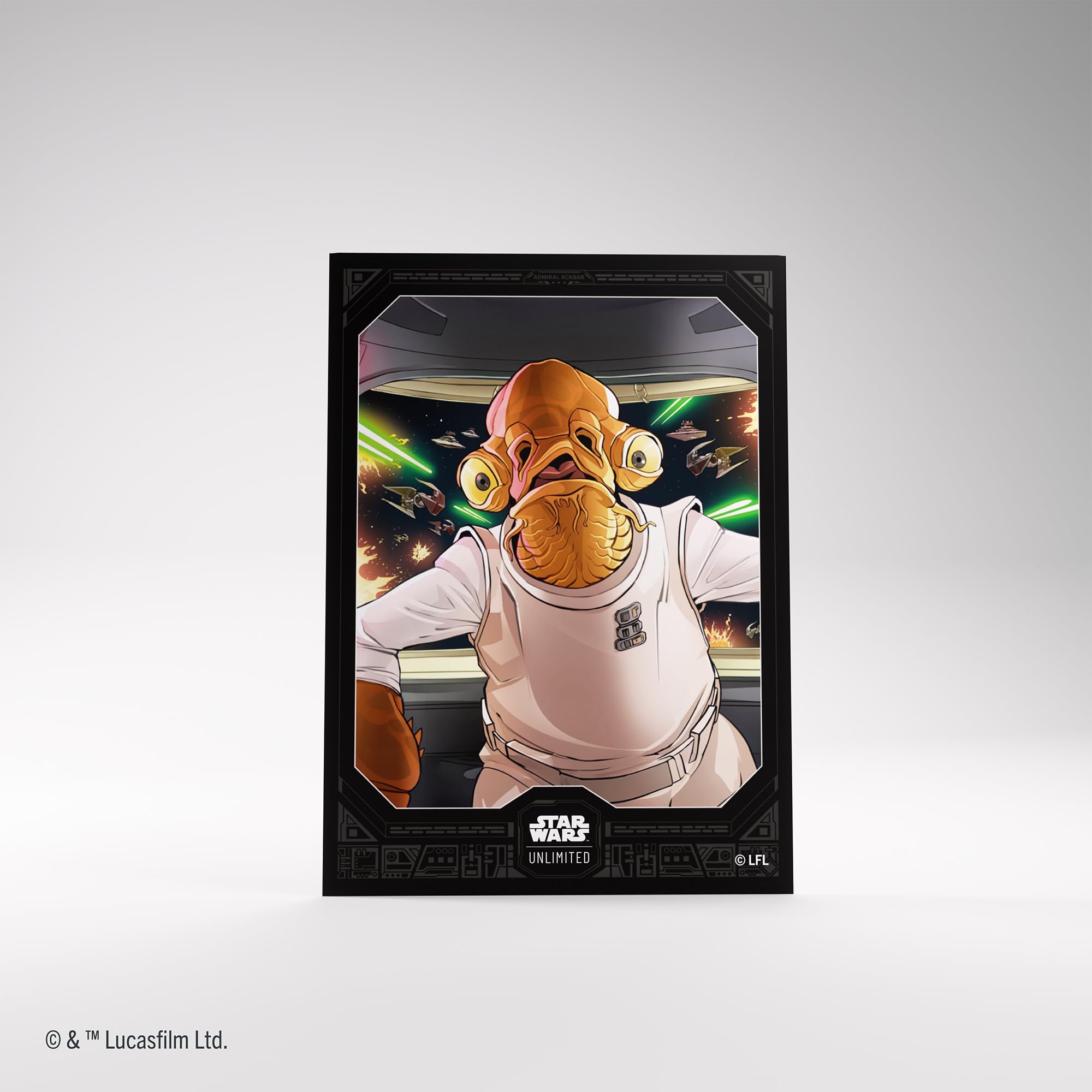 Gamegenic Star Wars: Unlimited Admiral Ackbar Art Sleeves (62 Count) | 66x92mm | Acid-Free 3