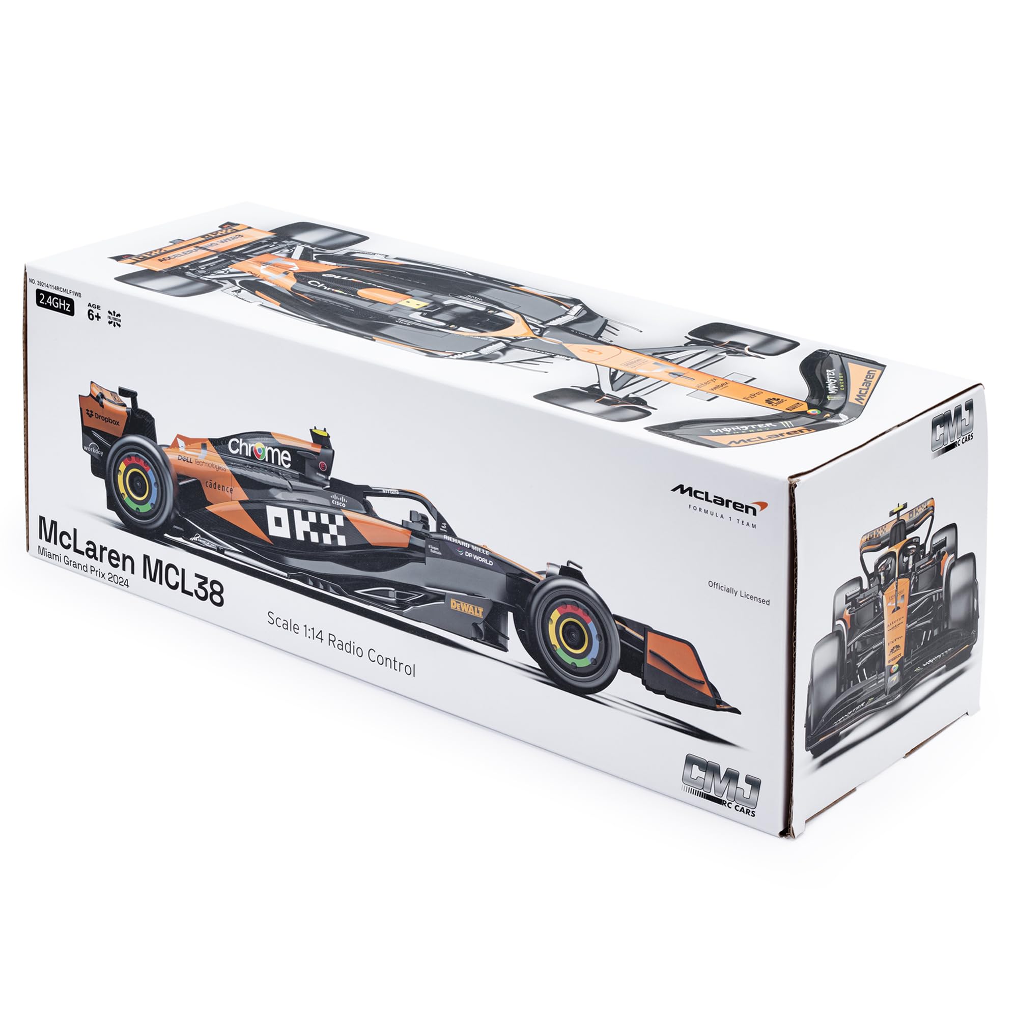 McLaren MCL38 RC Car - 1:14 Scale 2.4GHz Remote Controlled F1 Vehicle for Kids & Collectors 8