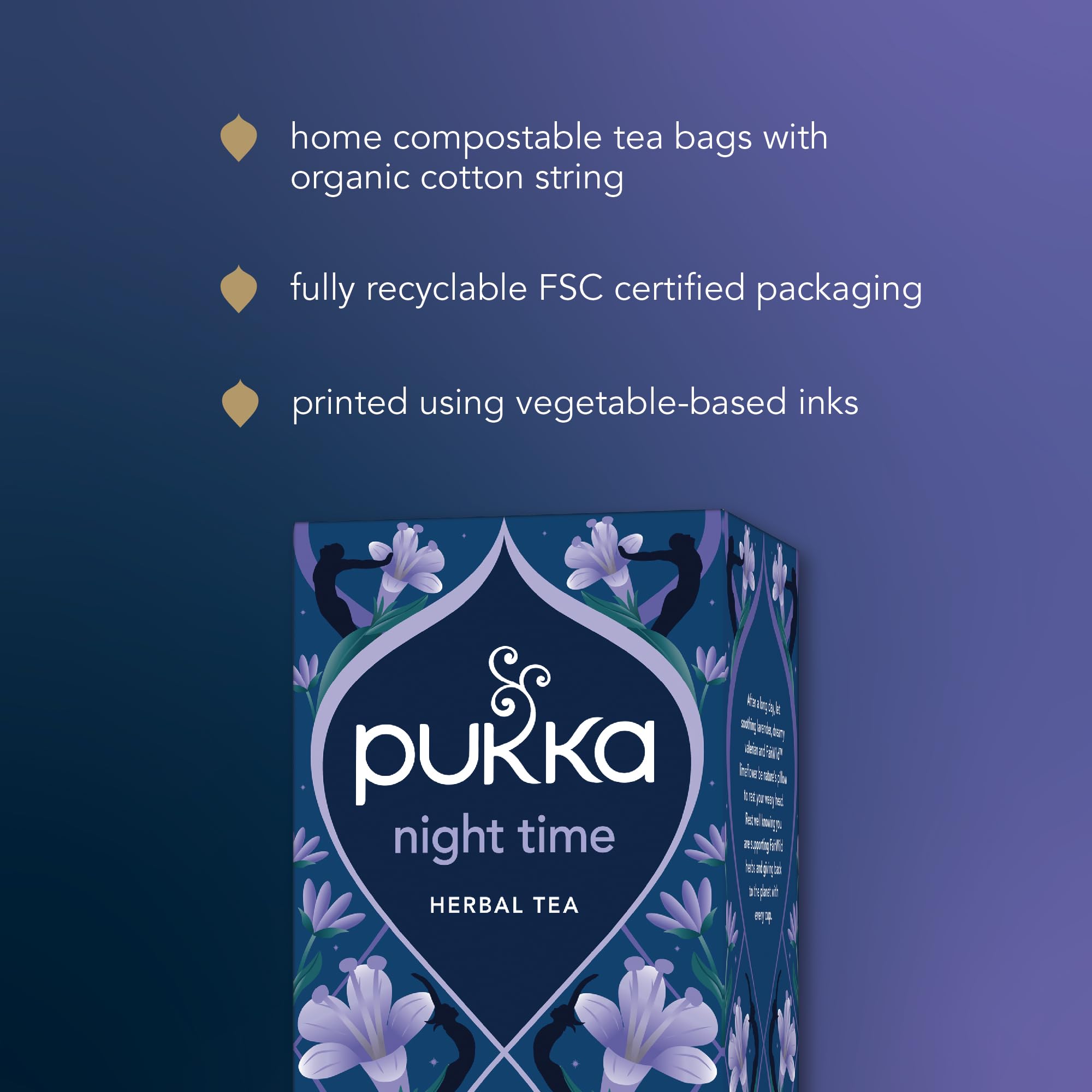Pukka Herbs Night Time Organic Herbal Sleep Tea - 80 Count (4 Packs of 20) | Caffeine-Free 8