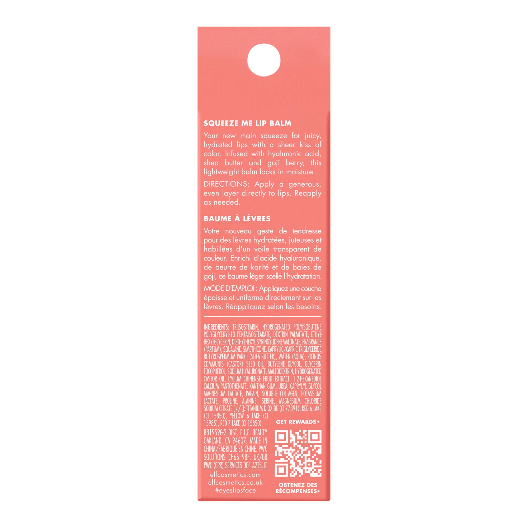 e.l.f. Squeeze Me Lip Balm - Moisturizing Lip Balm with Sheer Tint, Strawberry (6 g) 6
