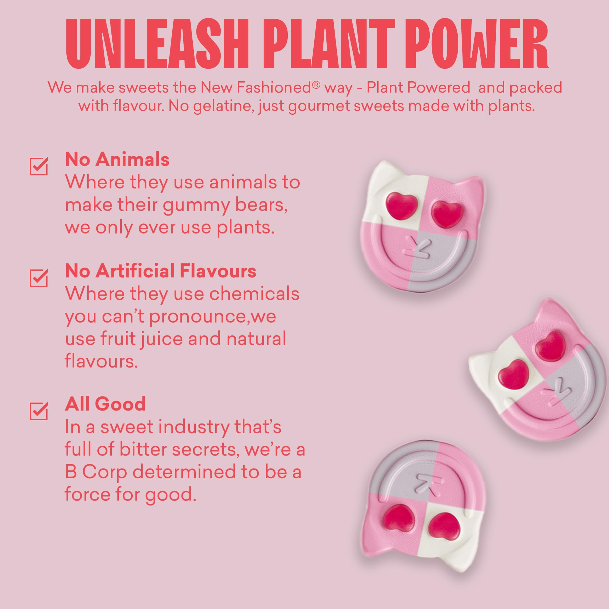 Candy Kittens The Strawberry Edit Vegan Sweets - 130g 4