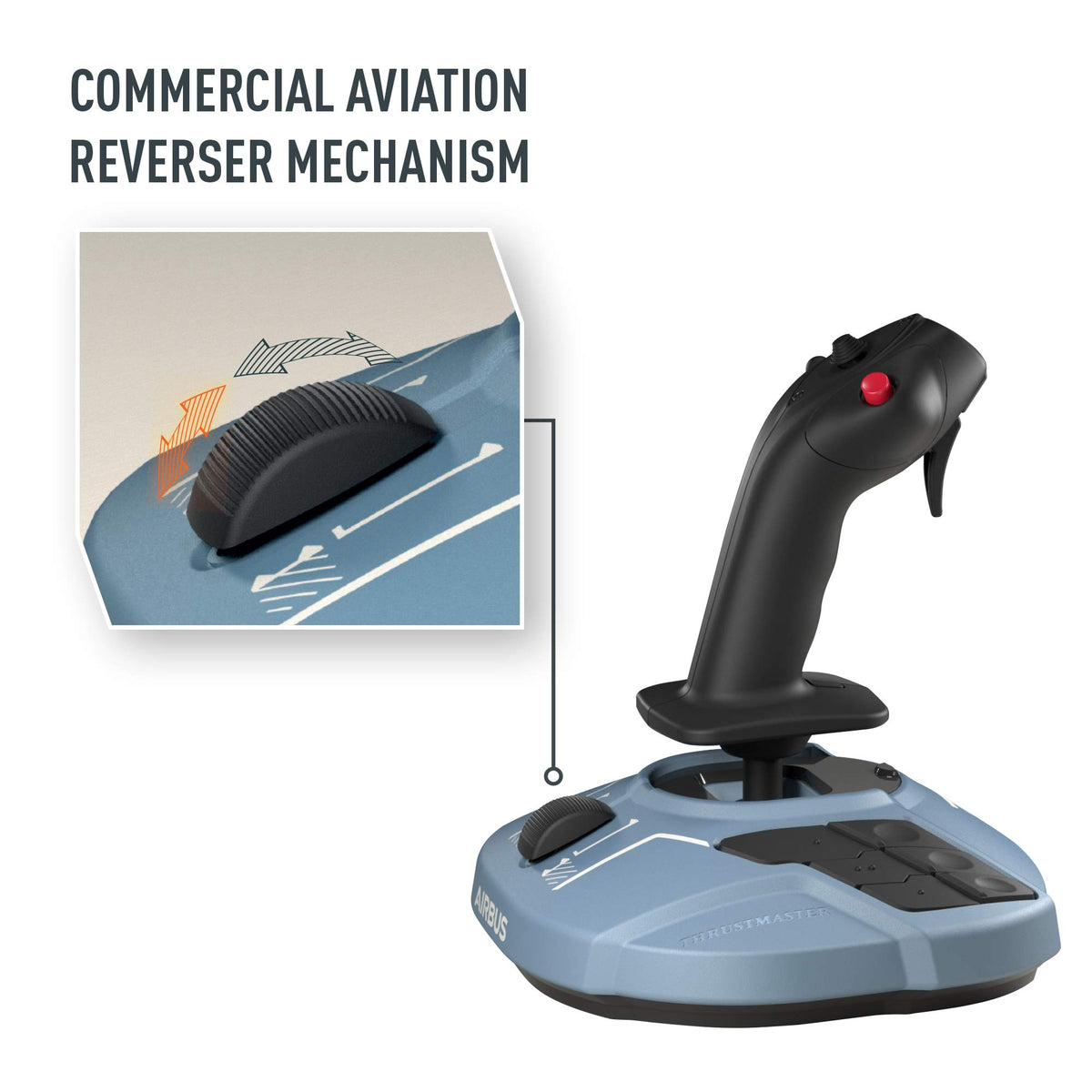 Thrustmaster TCA Sidestick Airbus Edition Flight Stick - 12 Remappable Buttons, PC